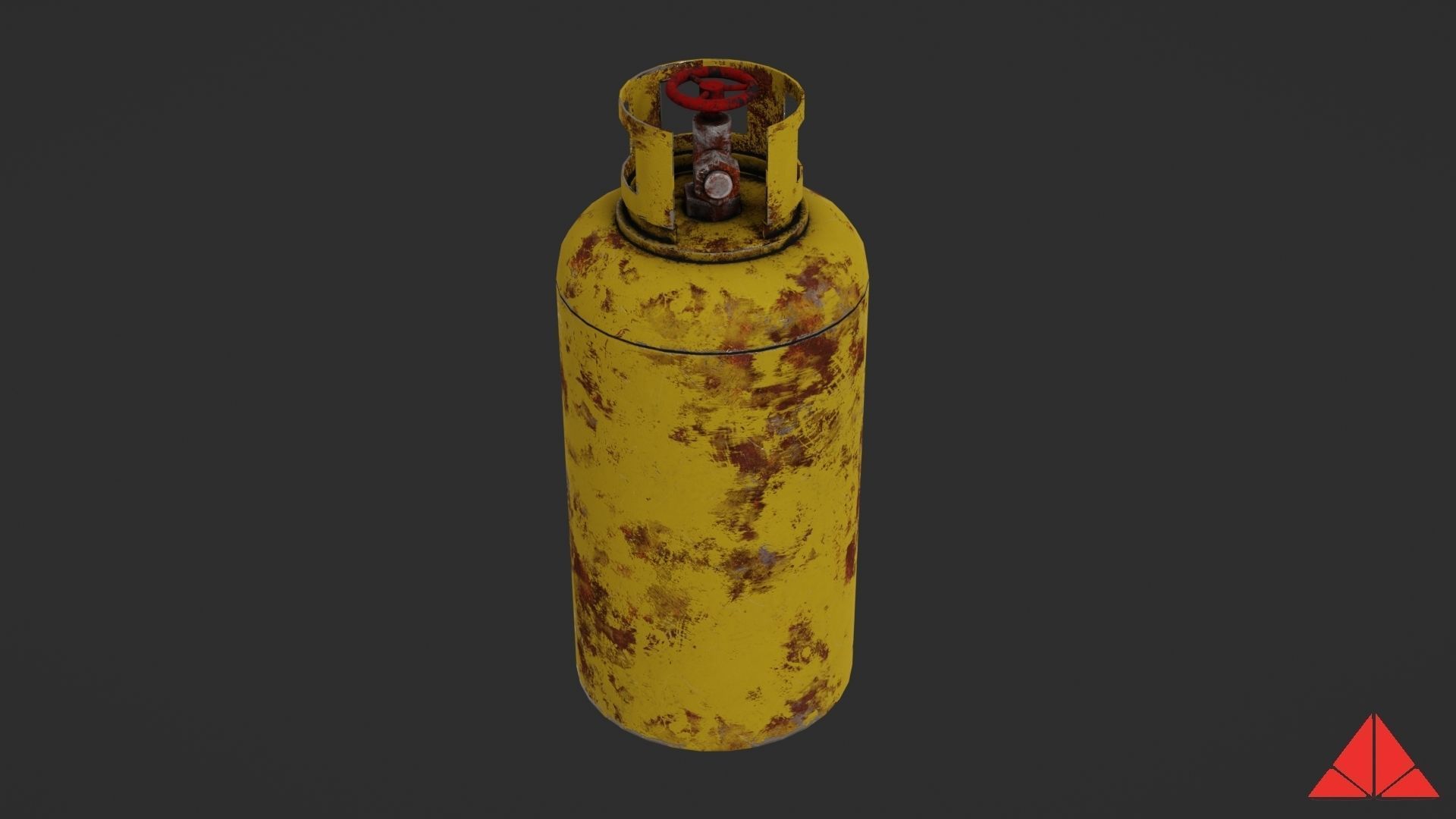 Gas tank Low-poly 3D model_6