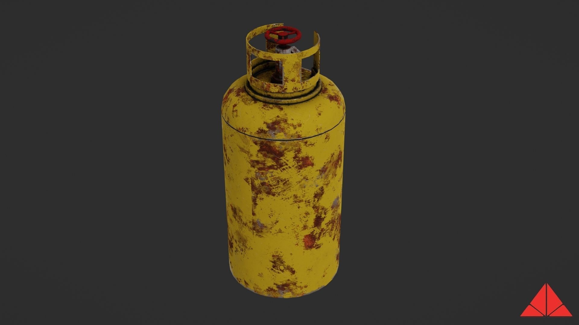 Gas tank Low-poly 3D model_12