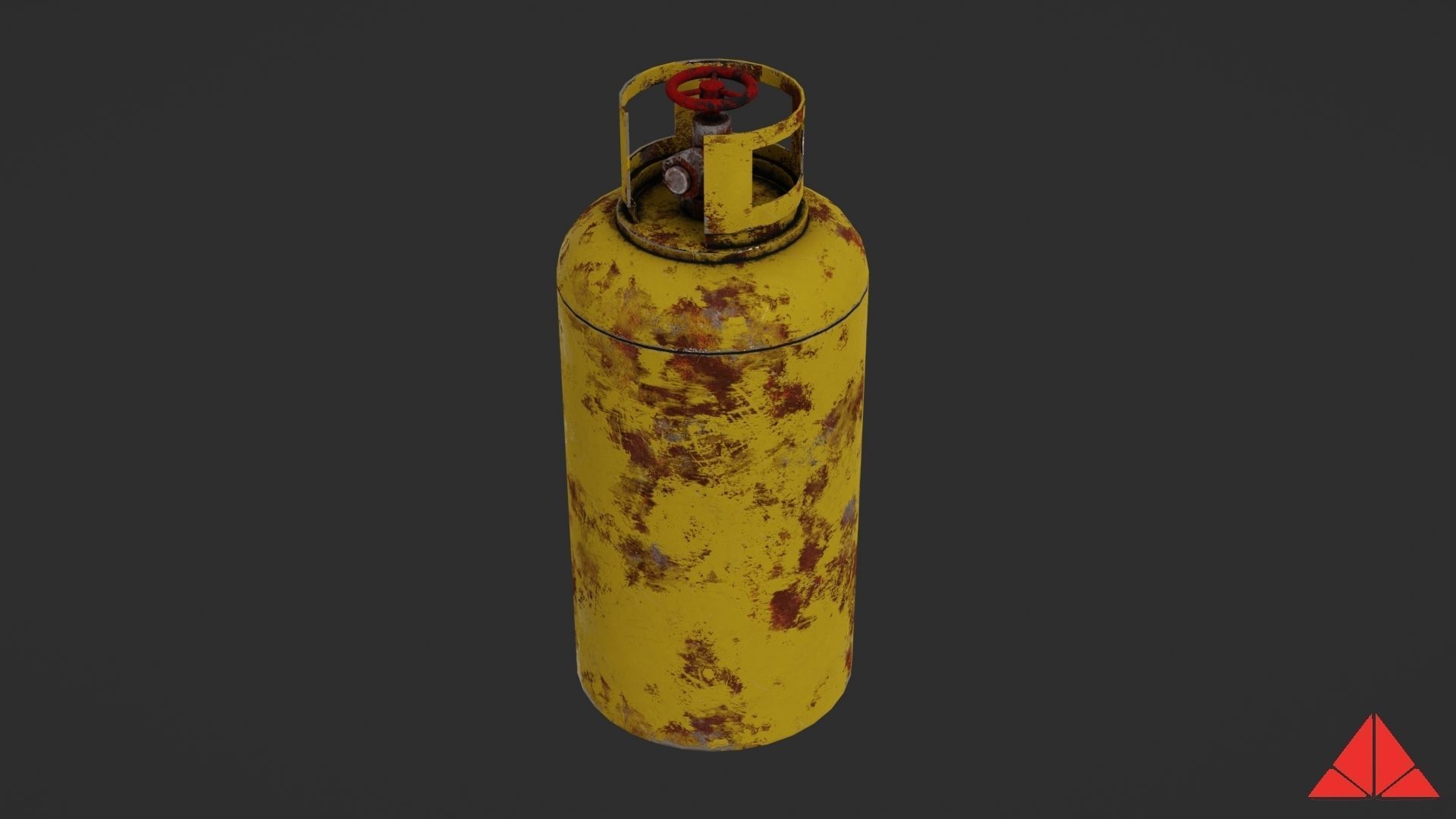 Gas tank Low-poly 3D model_21