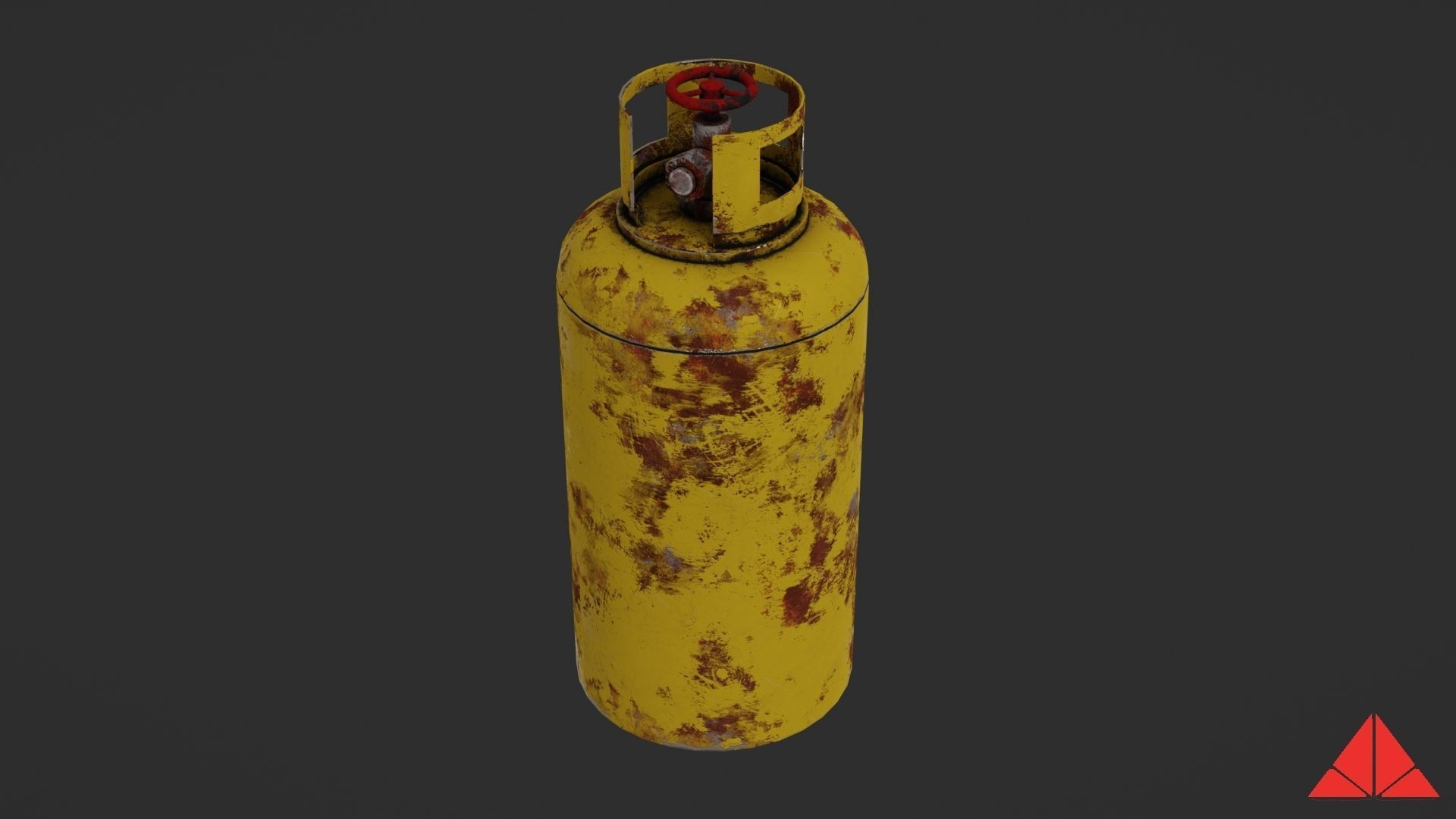 Gas tank Low-poly 3D model_3