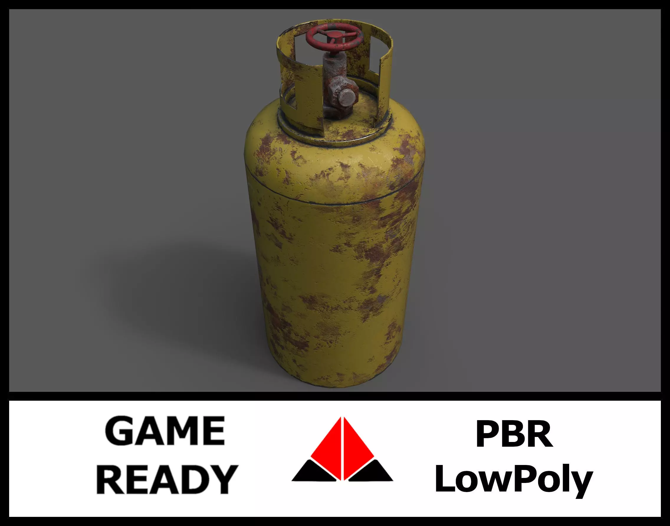 Gas tank Low-poly 3D model_0