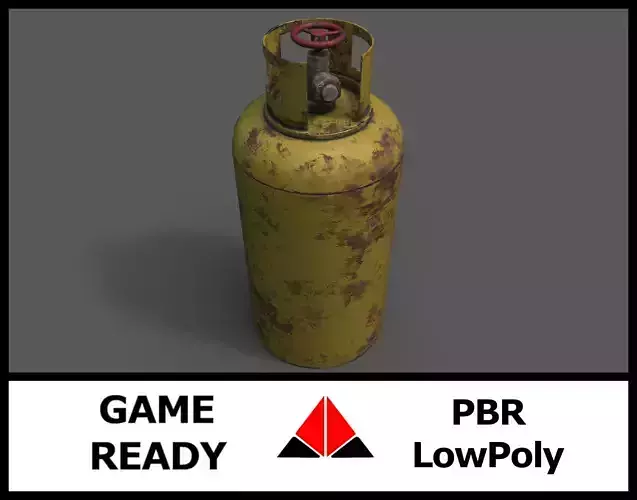 Gas tank Low-poly 3D model