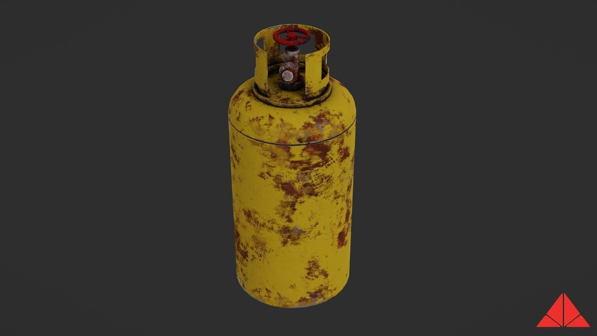 Gas tank Low-poly 3D model_5