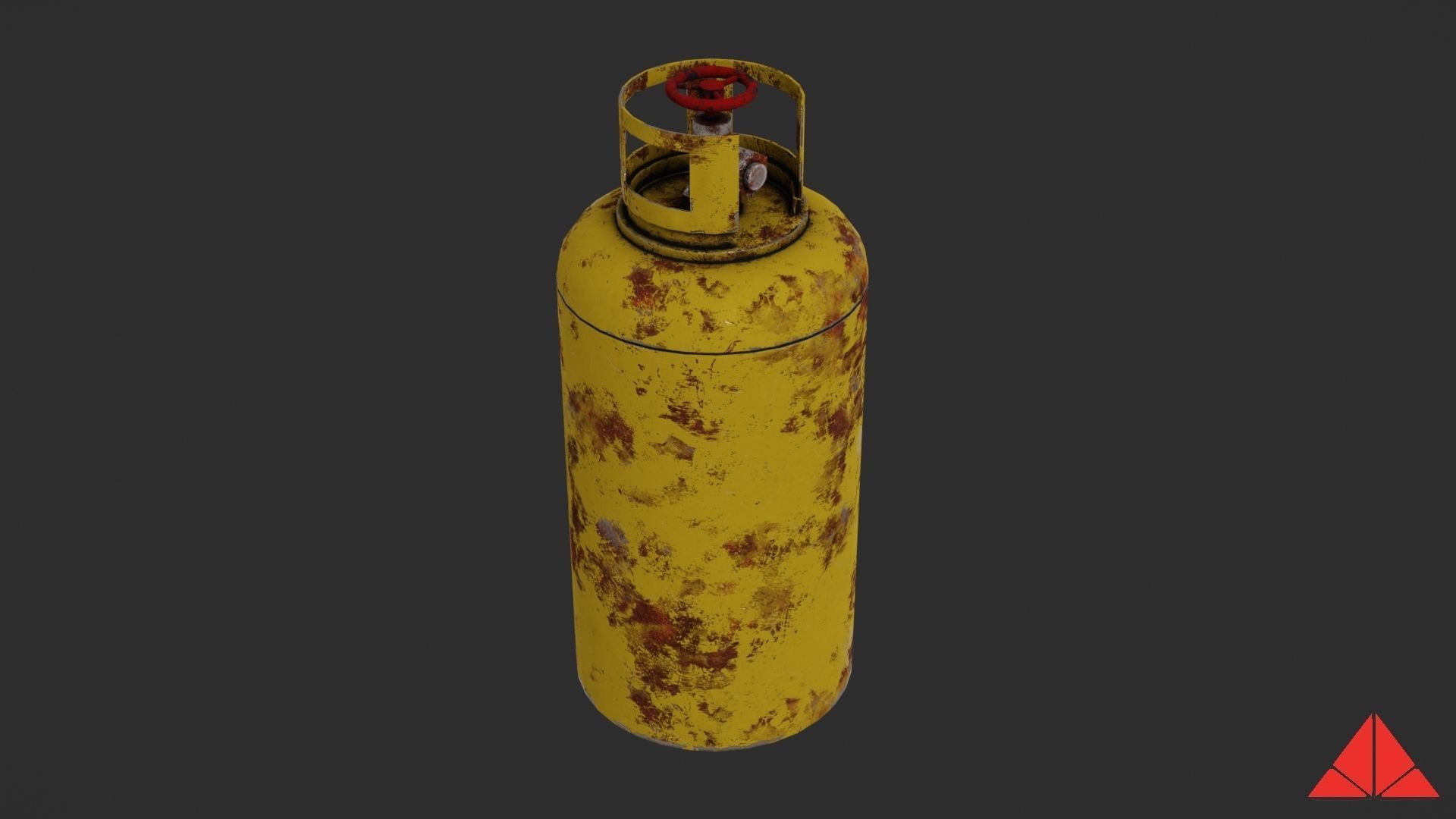 Gas tank Low-poly 3D model_8