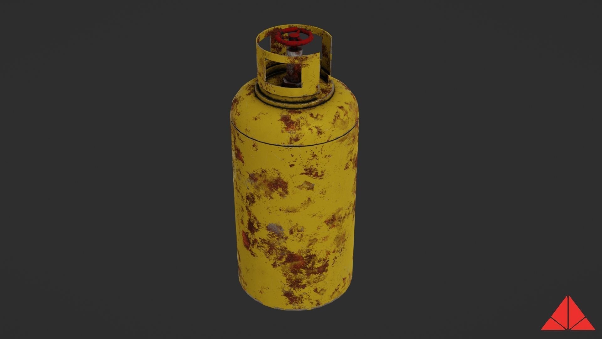 Gas tank Low-poly 3D model_9