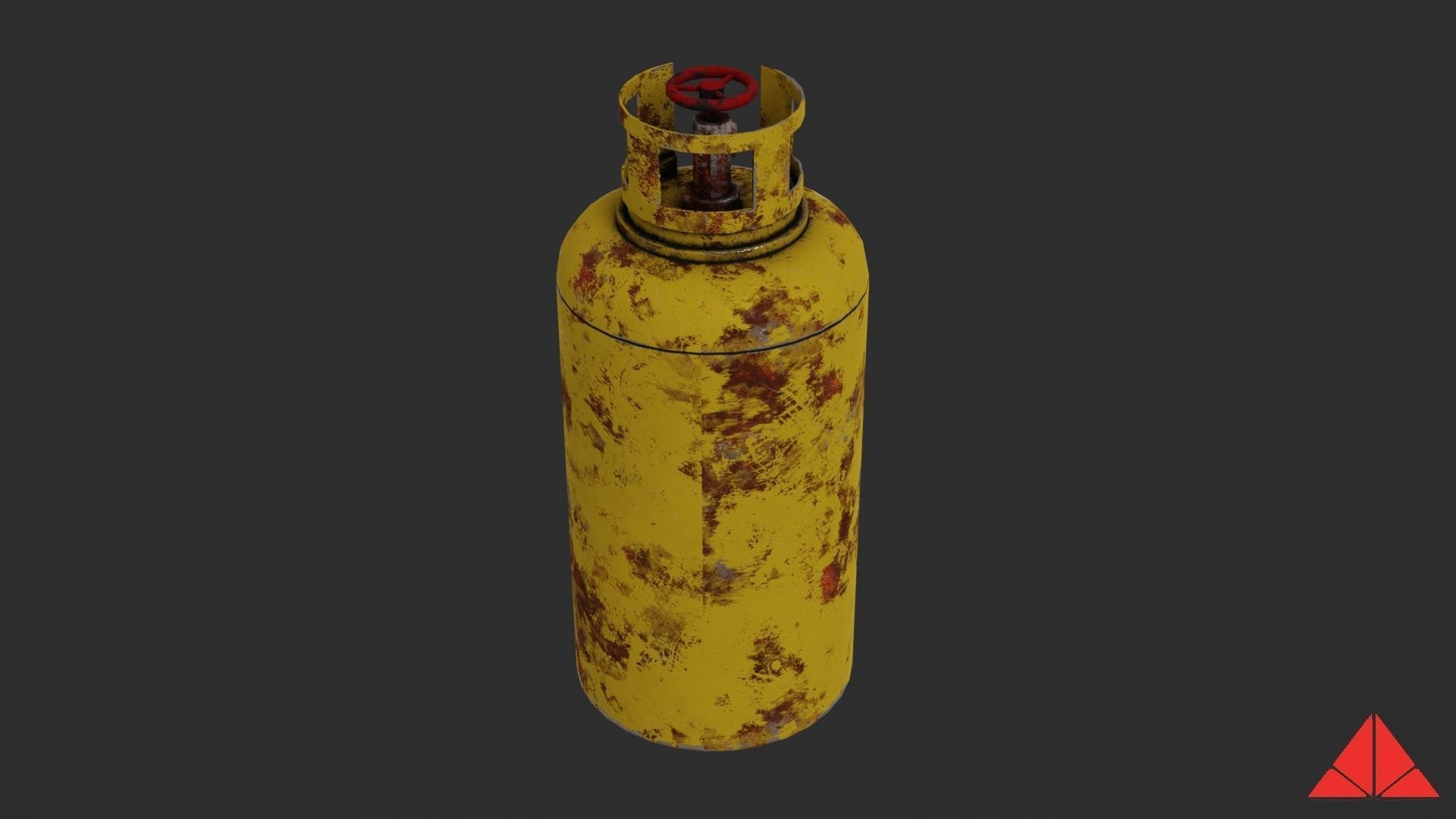 Gas tank Low-poly 3D model_13