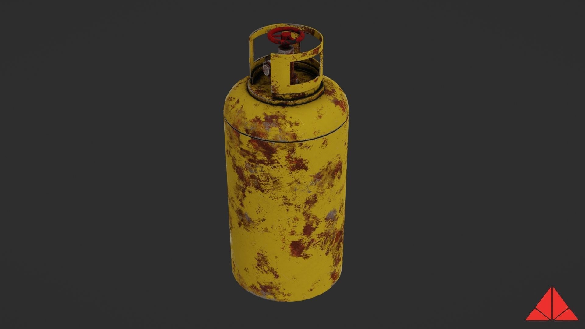Gas tank Low-poly 3D model_19