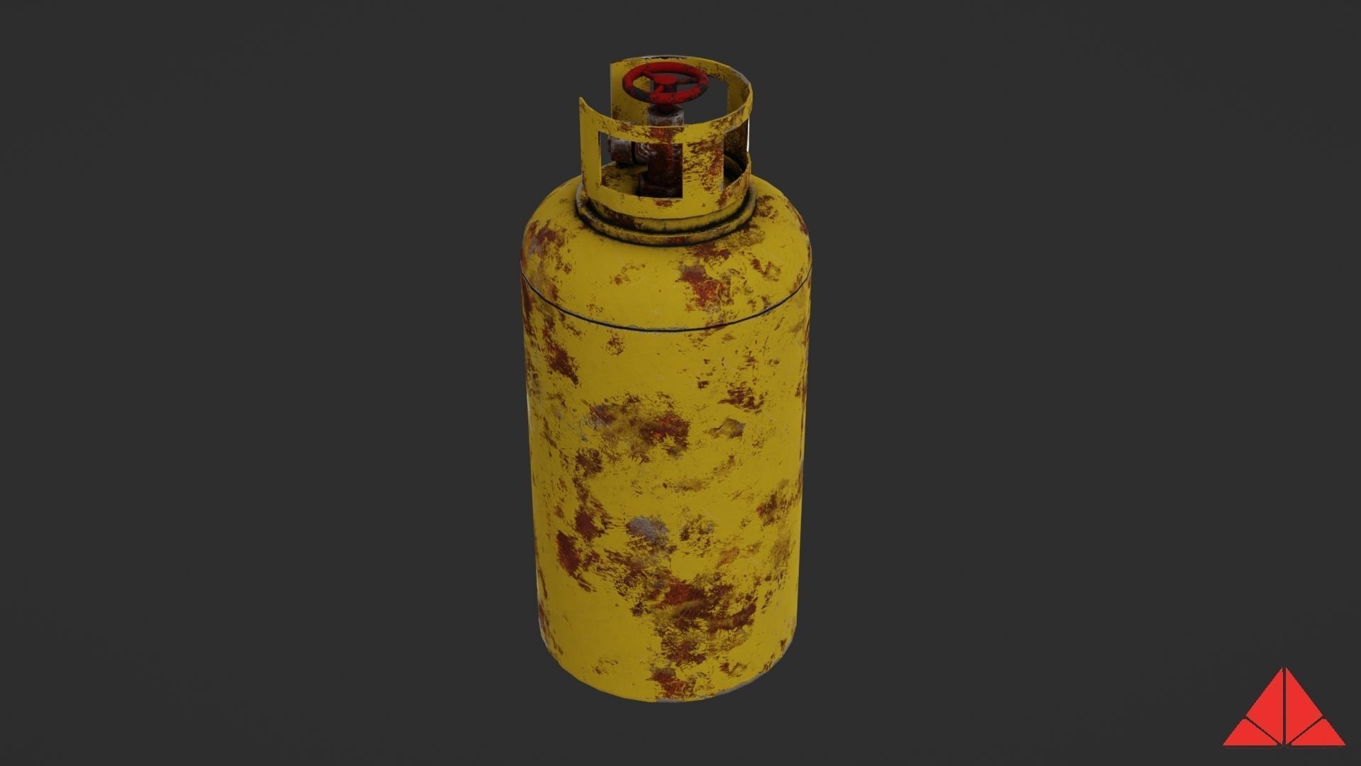 Gas tank Low-poly 3D model_16