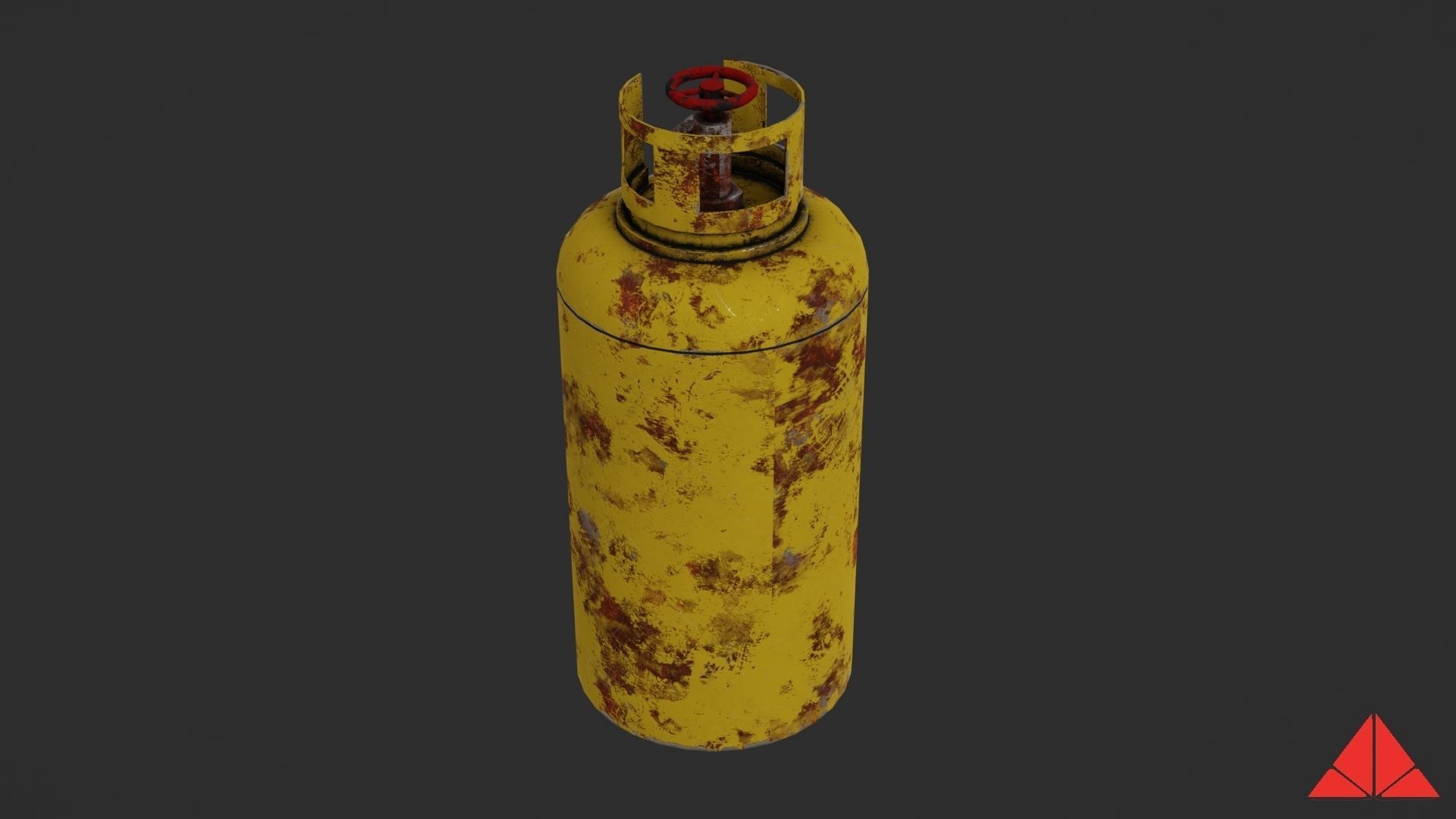 Gas tank Low-poly 3D model_14