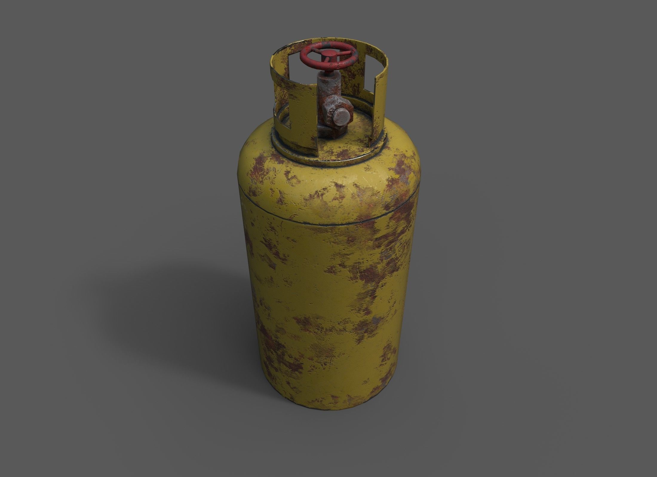 Gas tank Low-poly 3D model_1