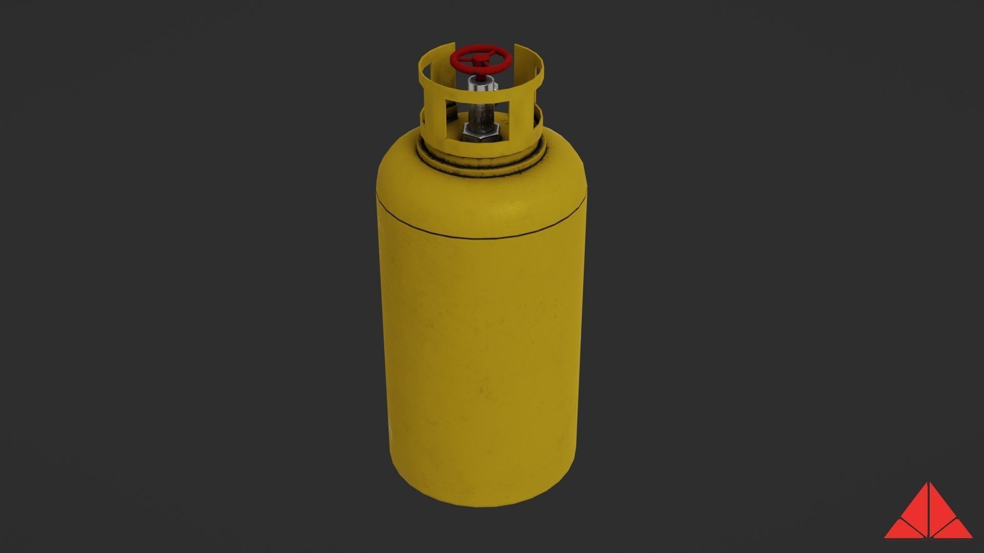Gas tank Low-poly 3D model_13