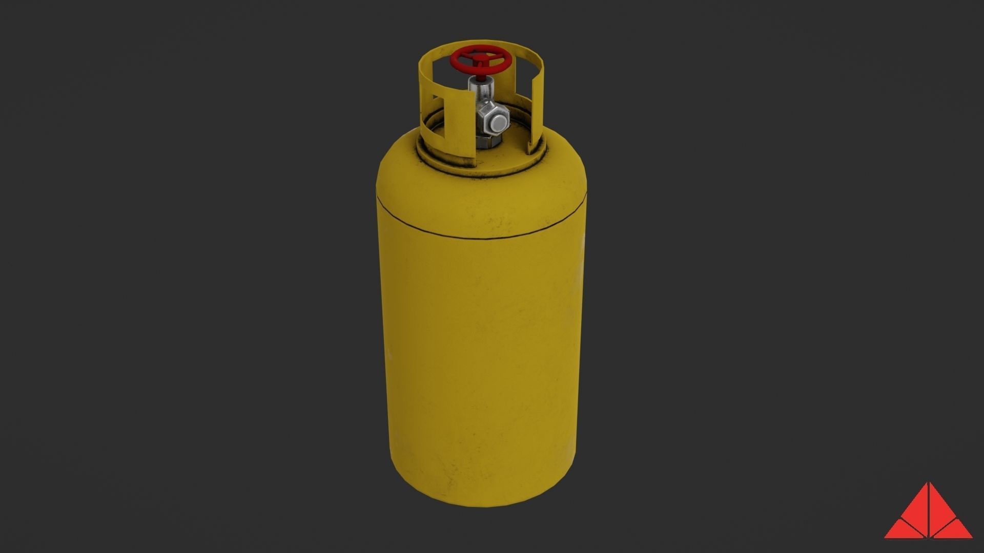 Gas tank Low-poly 3D model_7