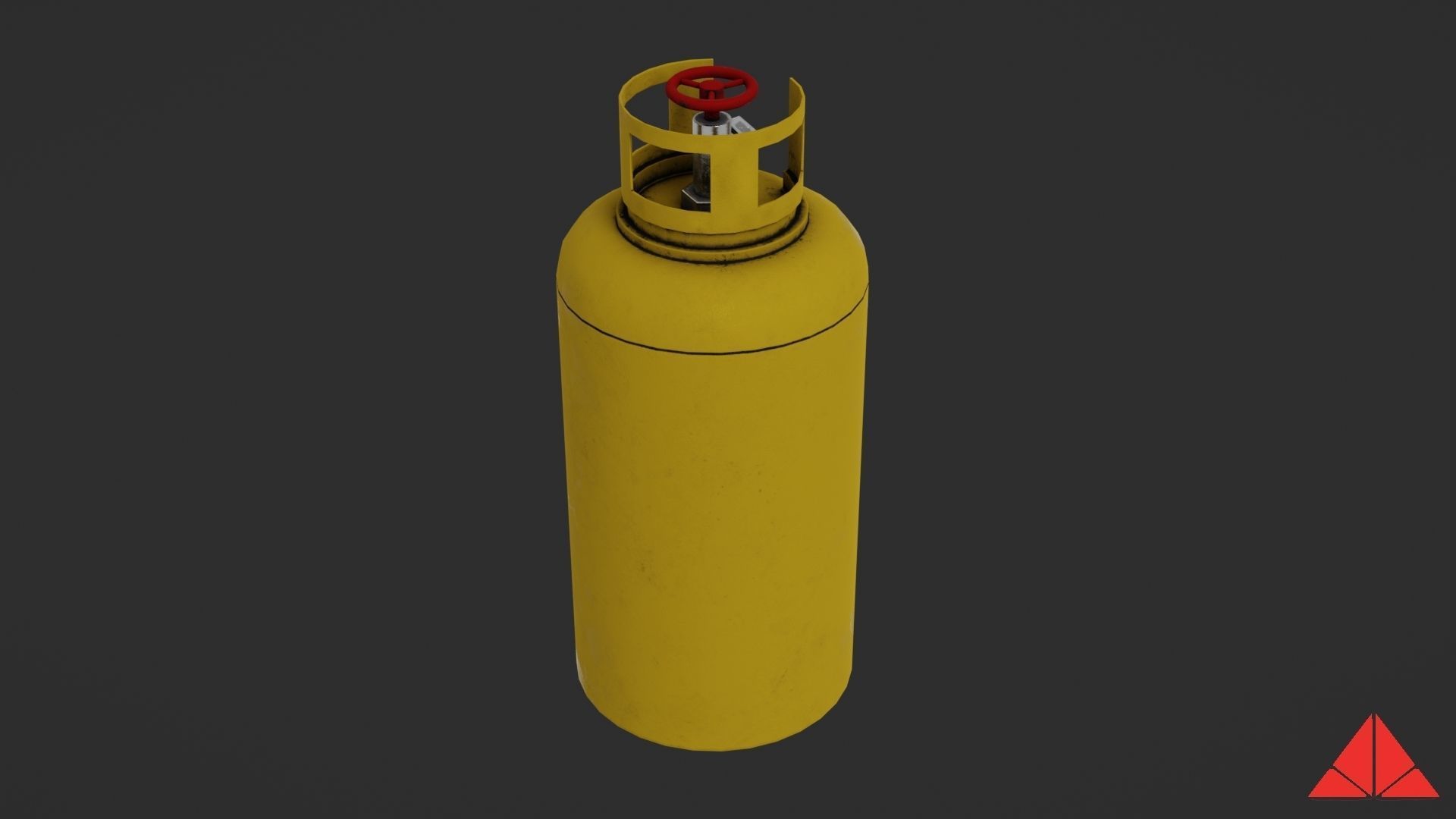 Gas tank Low-poly 3D model_12