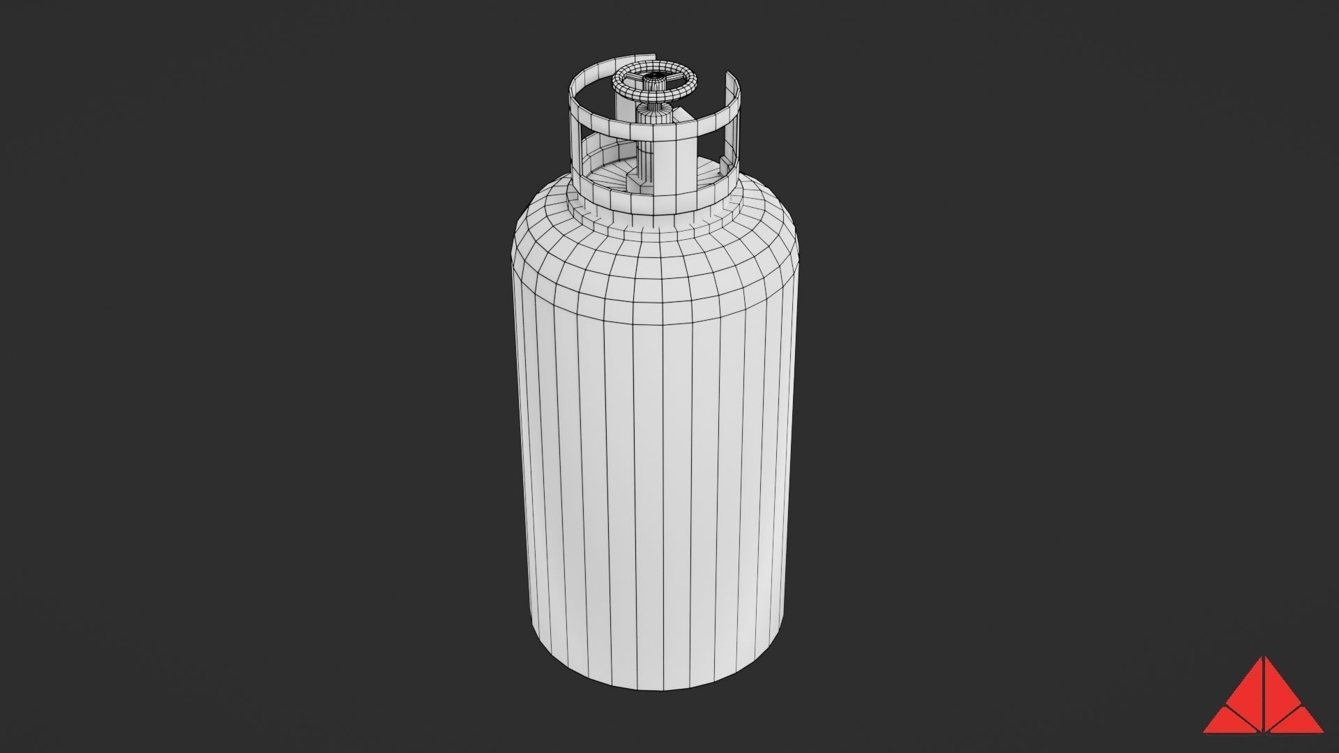 Gas tank Low-poly 3D model_32