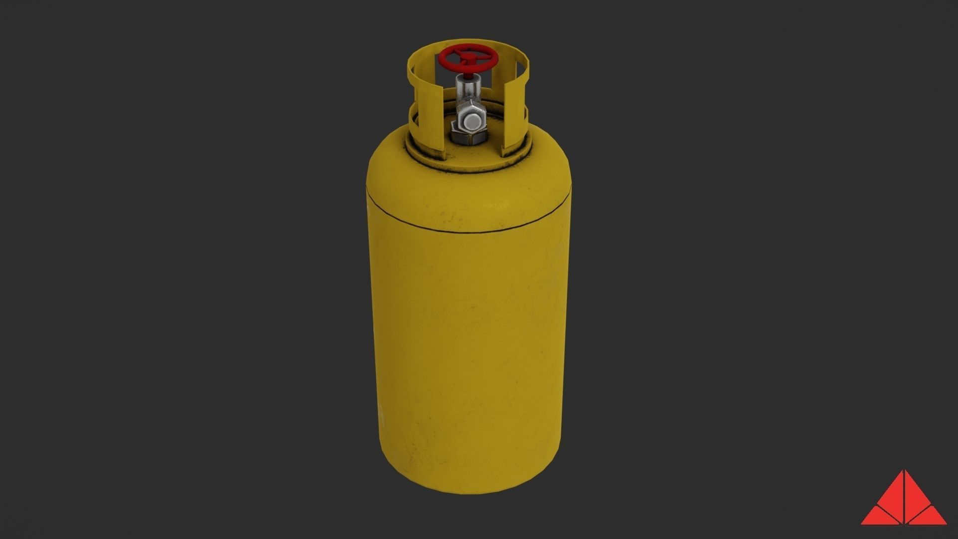 Gas tank Low-poly 3D model_6