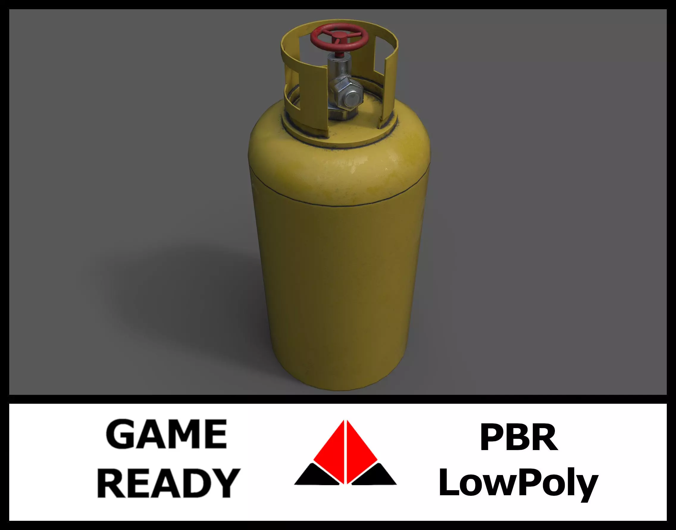 Gas tank Low-poly 3D model_0