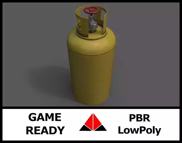 Gas tank Low-poly 3D model
