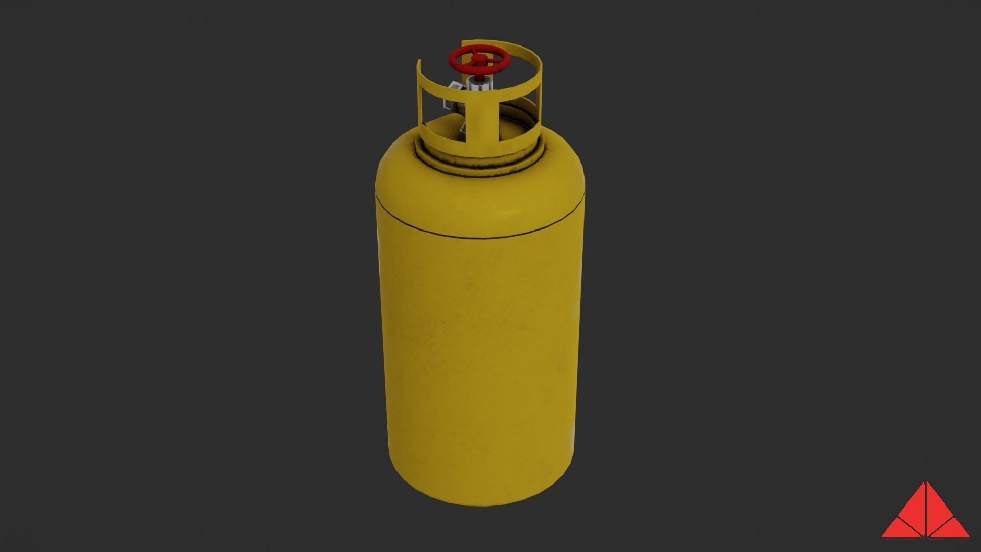 Gas tank Low-poly 3D model_15