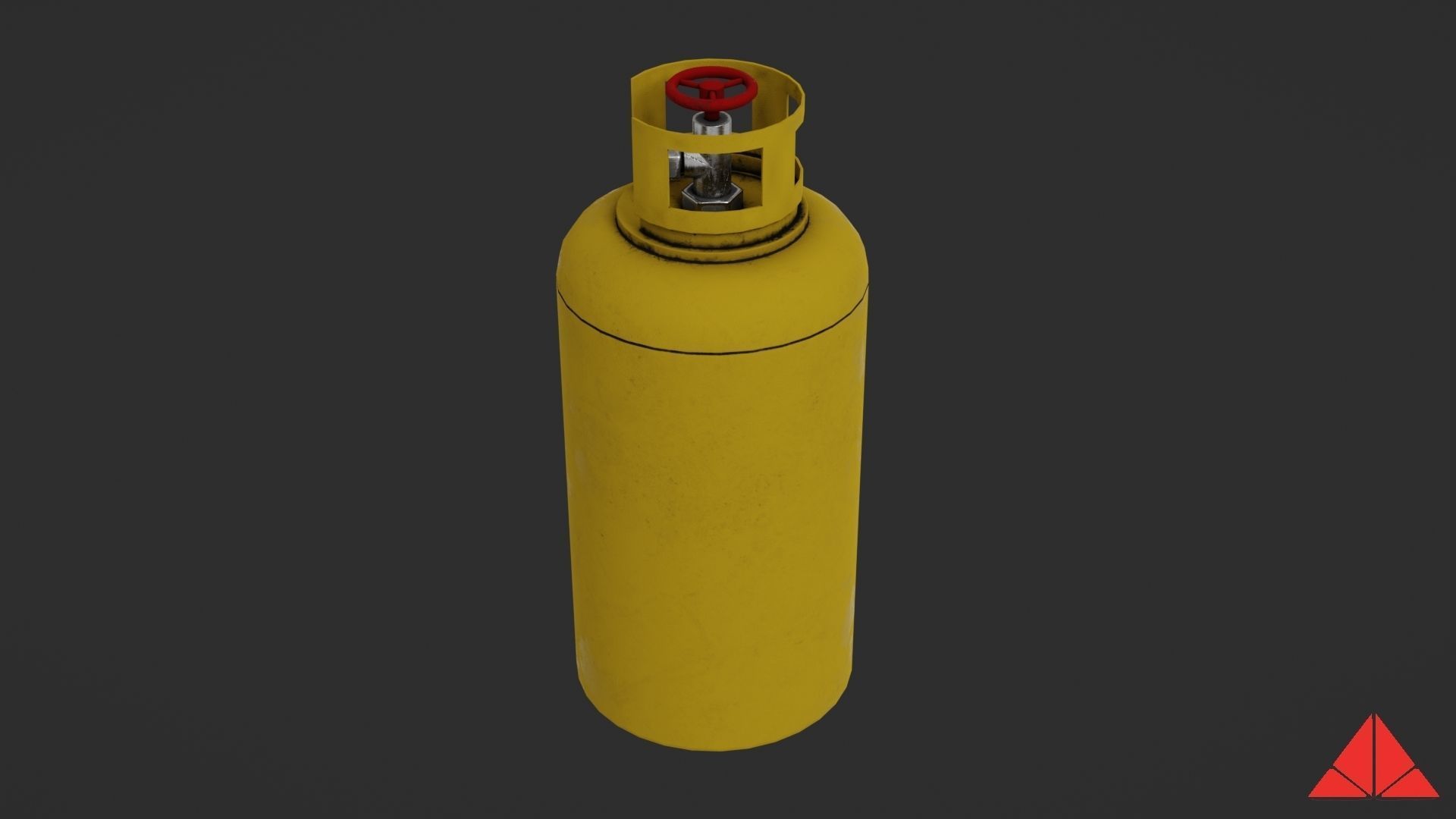Gas tank Low-poly 3D model_17
