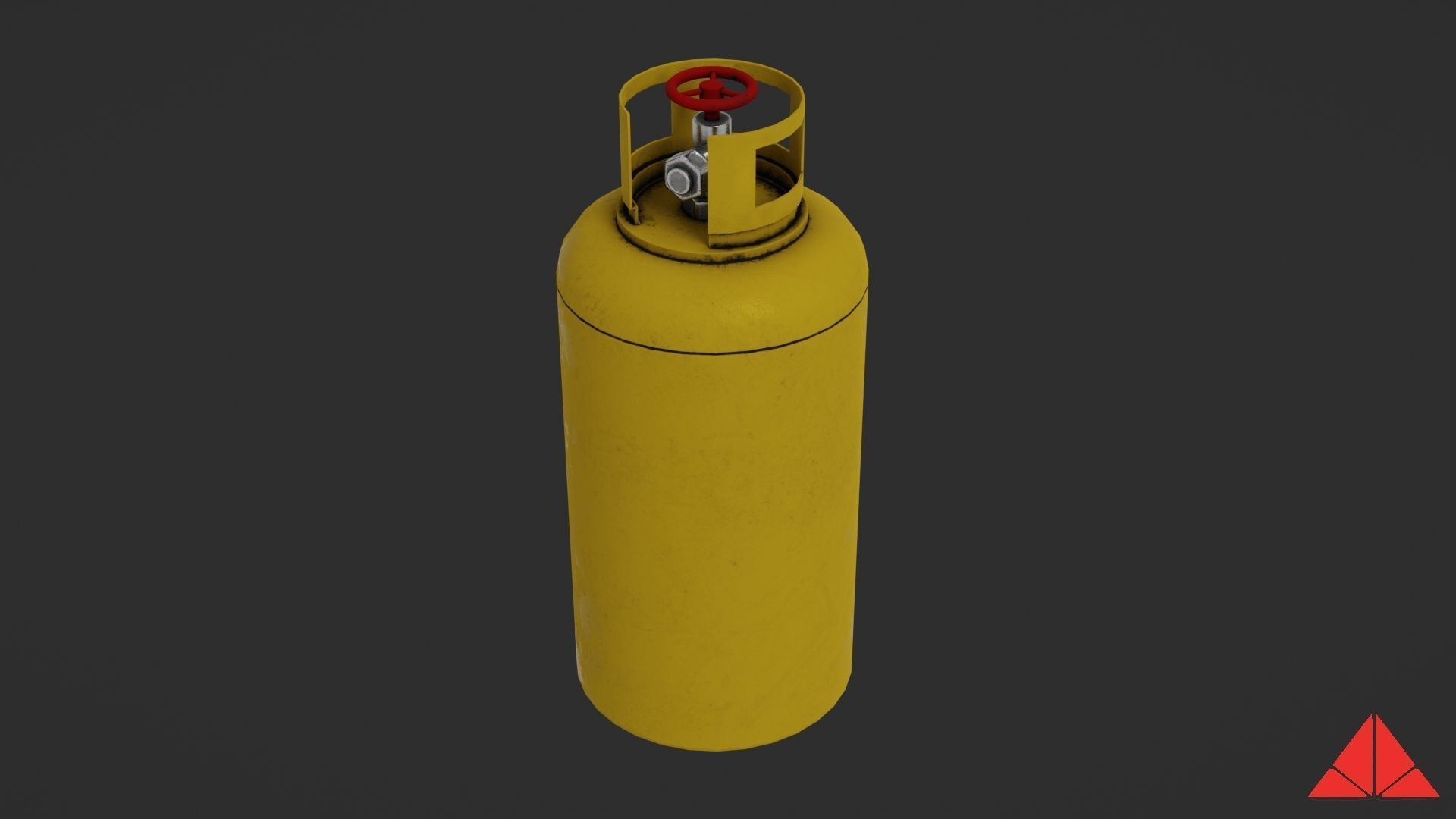 Gas tank Low-poly 3D model_2