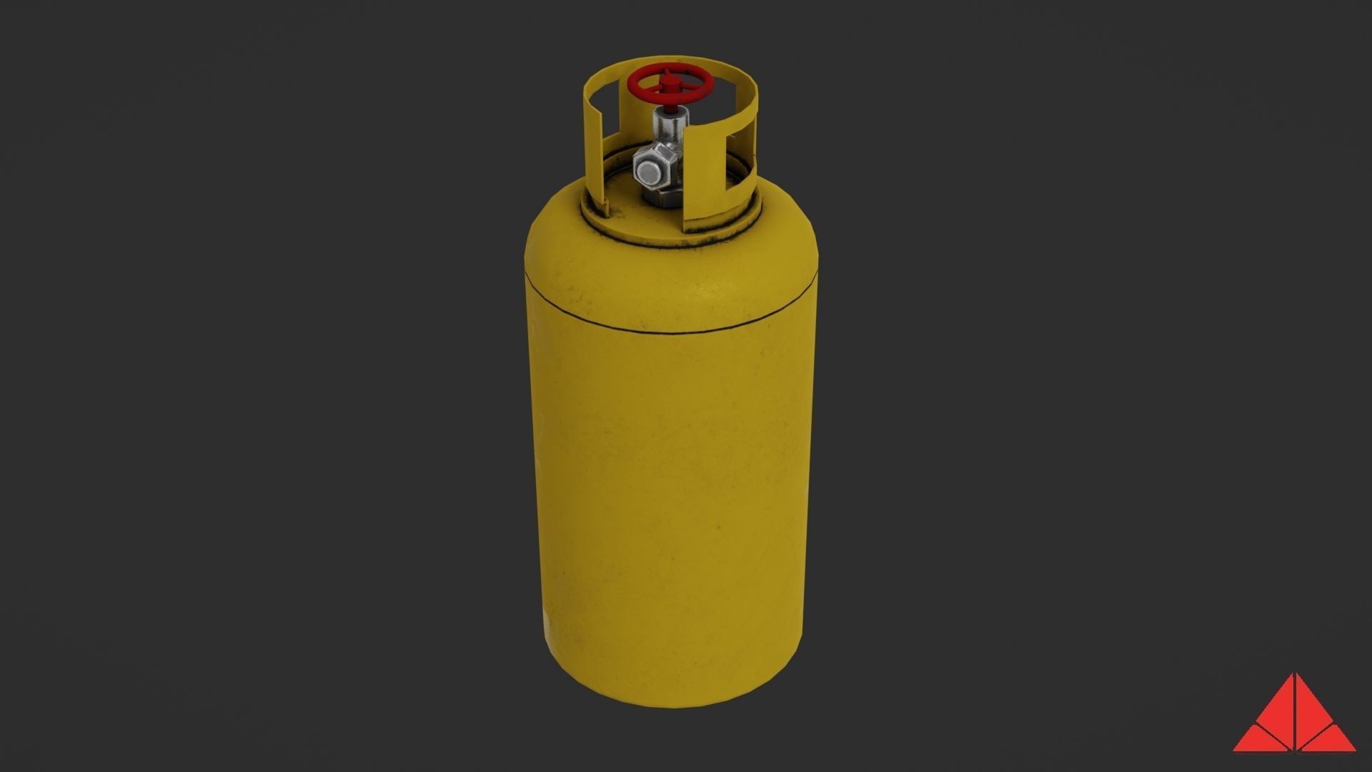 Gas tank Low-poly 3D model_4