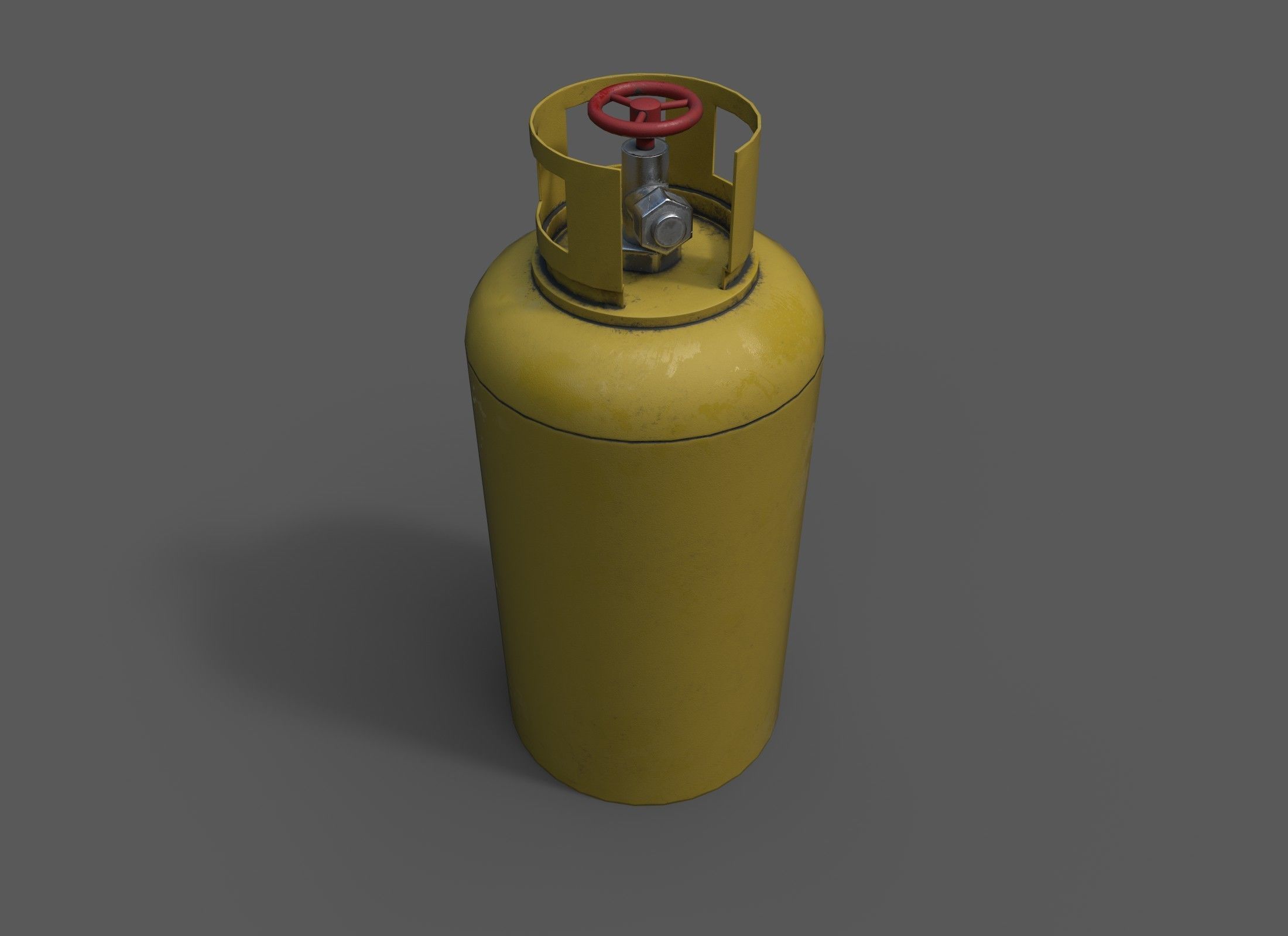 Gas tank Low-poly 3D model_1