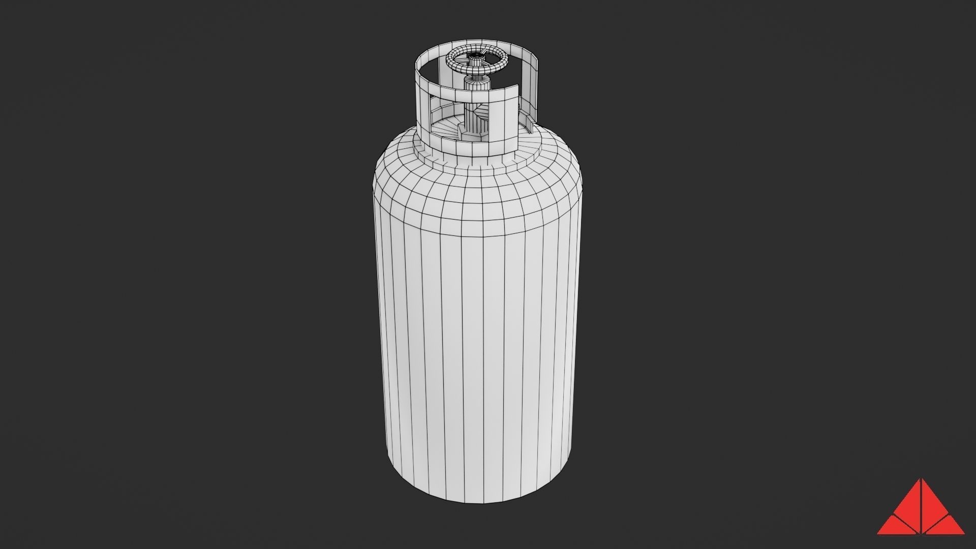 Gas tank Low-poly 3D model_29
