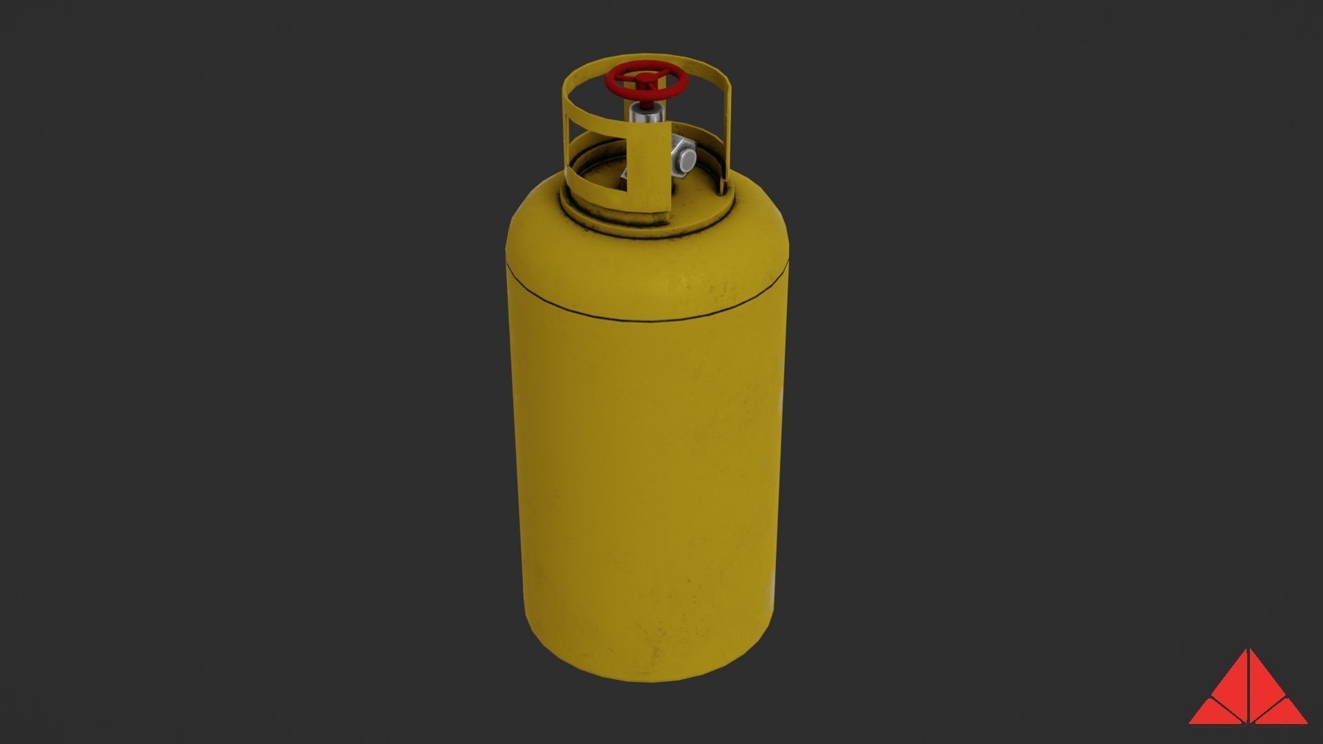 Gas tank Low-poly 3D model_8