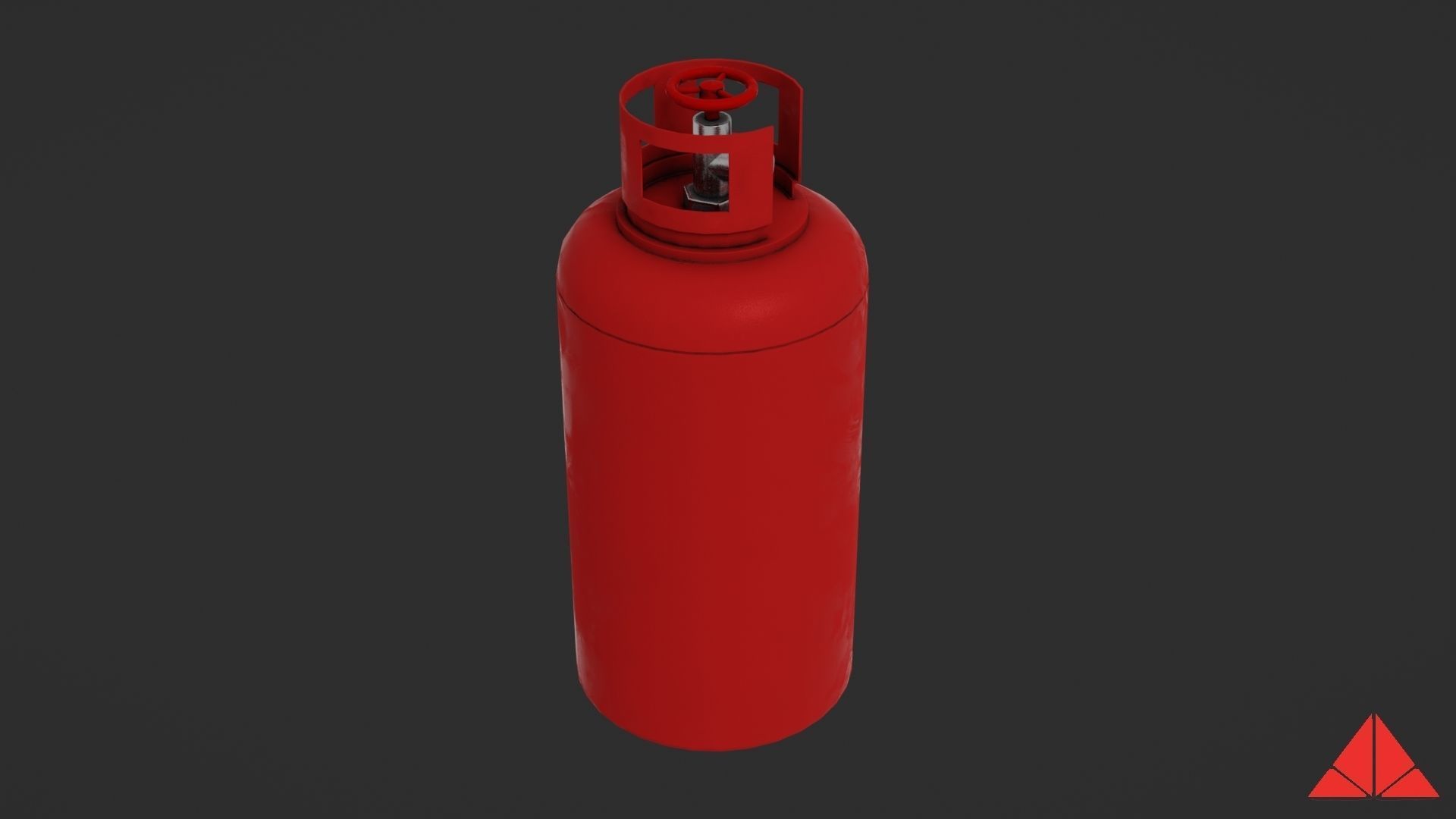 Gas tank Low-poly 3D model_9