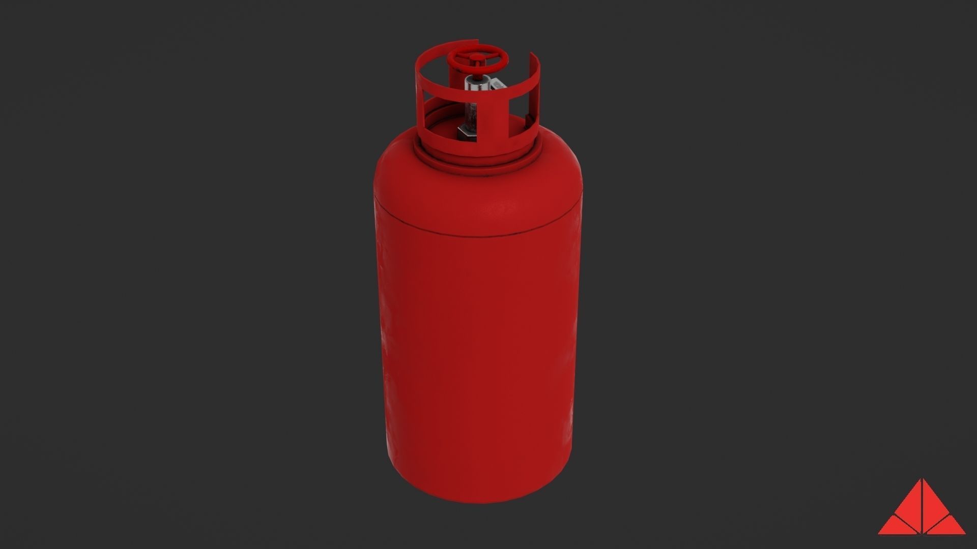 Gas tank Low-poly 3D model_12