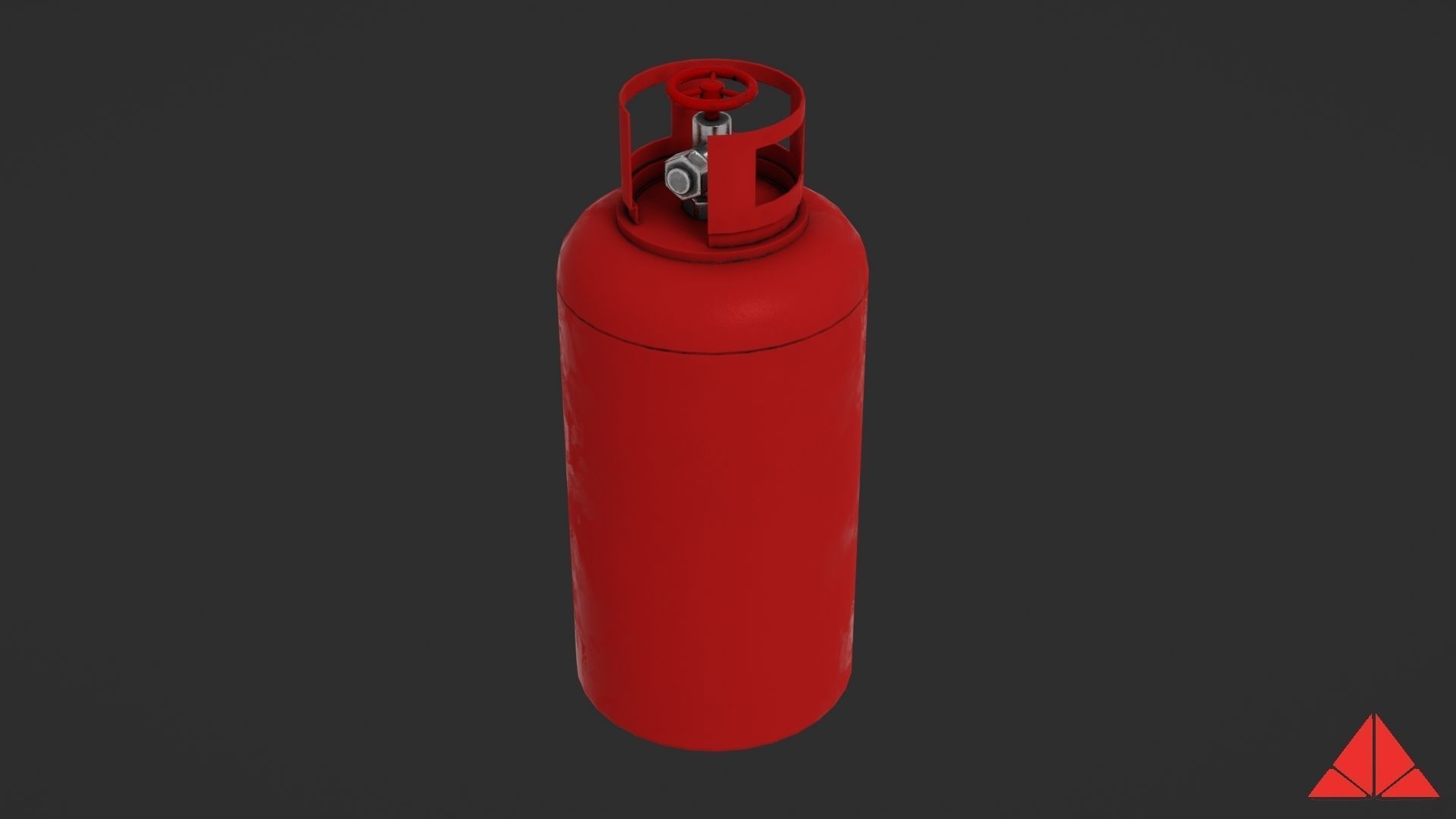 Gas tank Low-poly 3D model_2