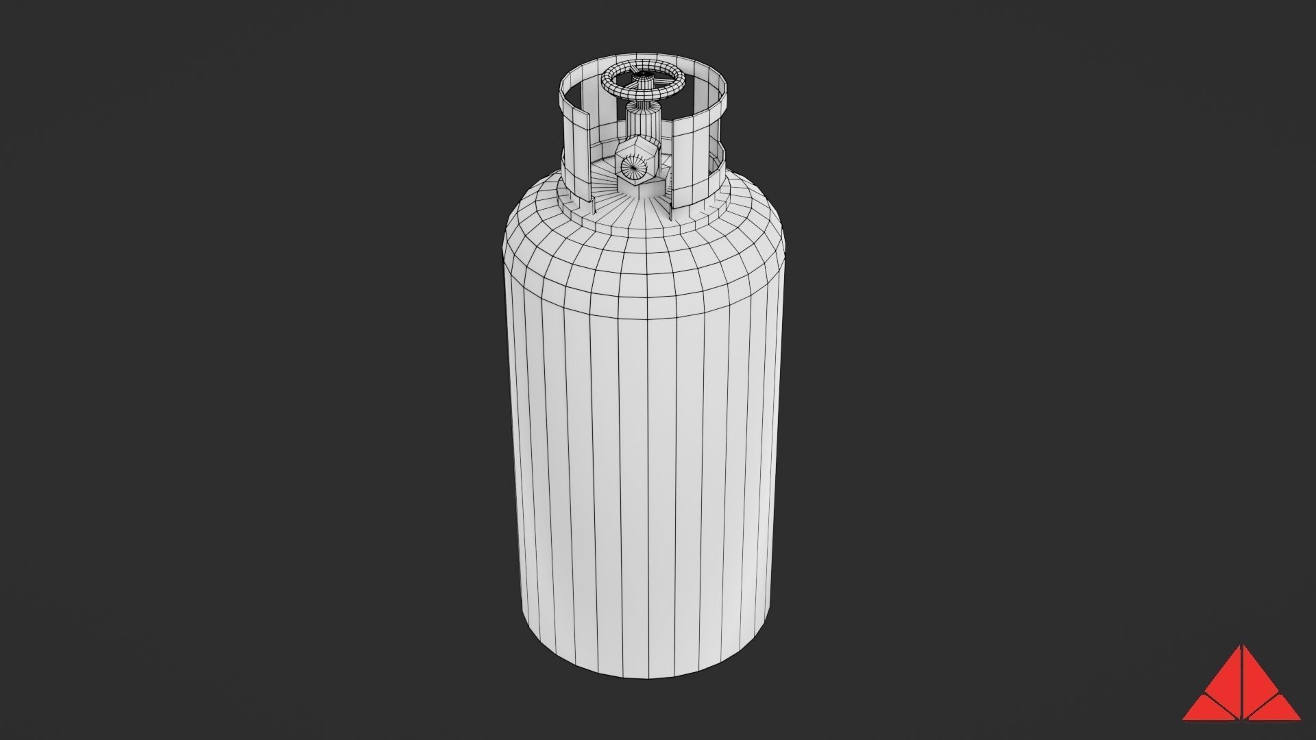 Gas tank Low-poly 3D model_25