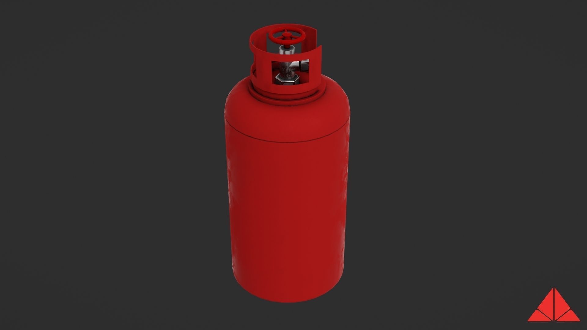 Gas tank Low-poly 3D model_10