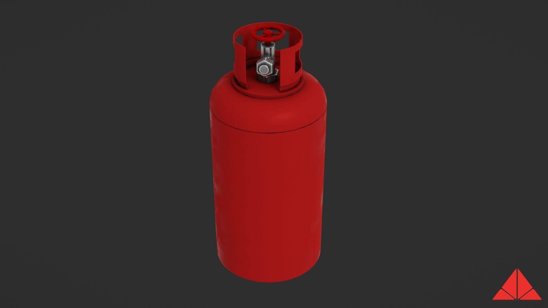 Gas tank Low-poly 3D model_5