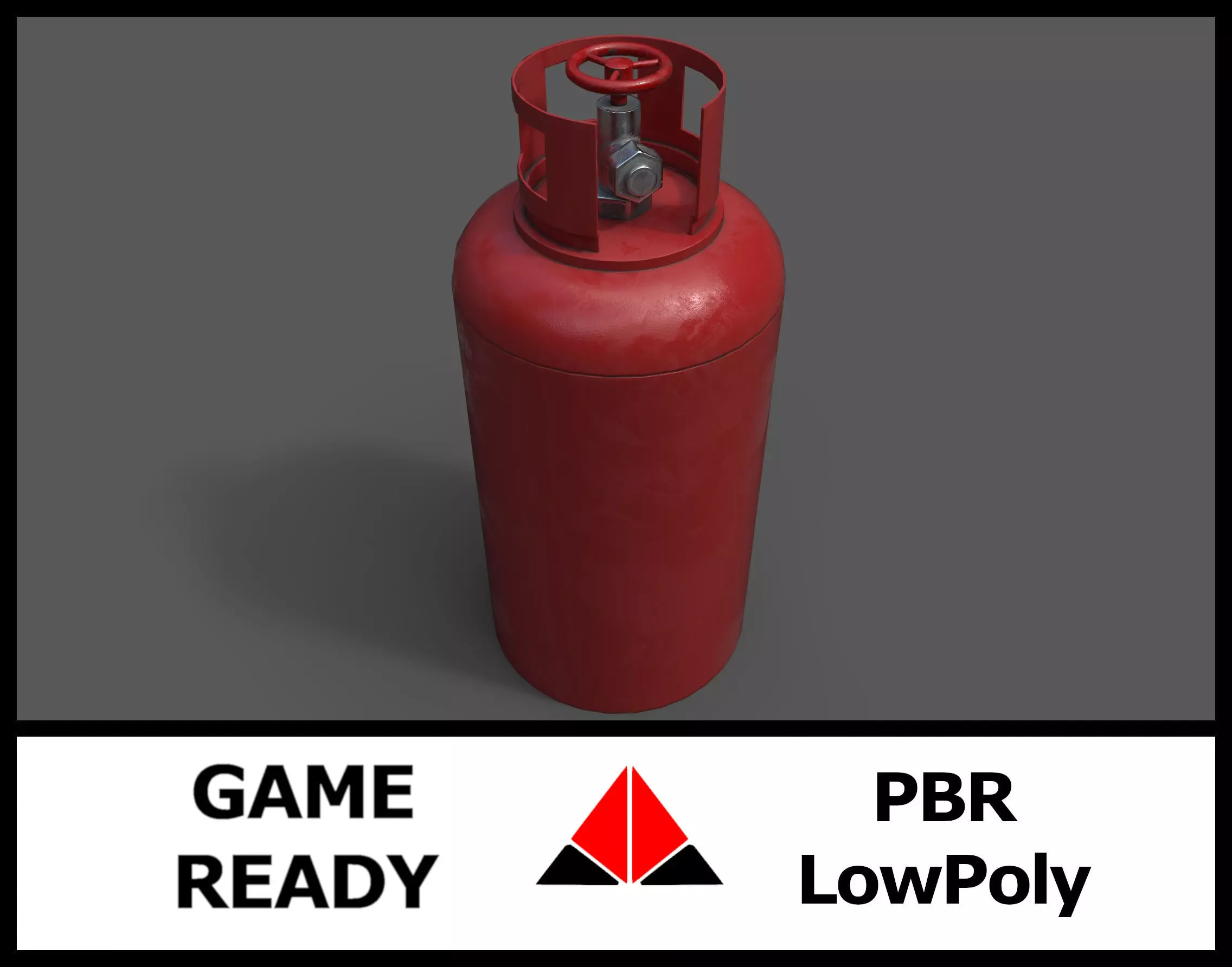 Gas tank Low-poly 3D model_0