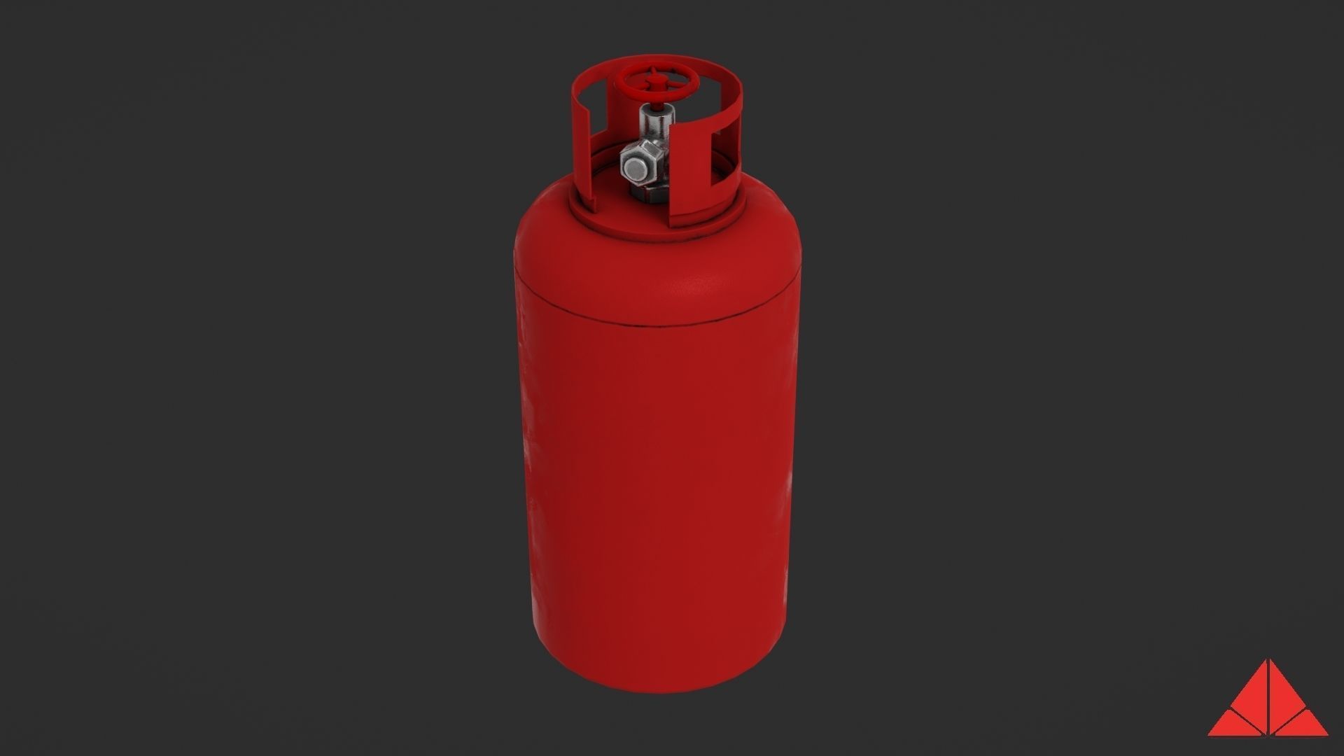 Gas tank Low-poly 3D model_4