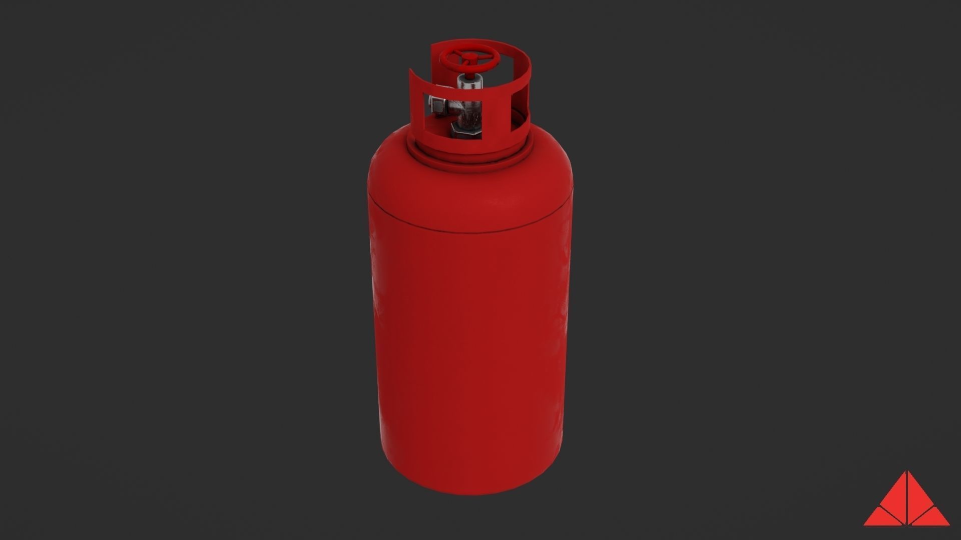 Gas tank Low-poly 3D model_16