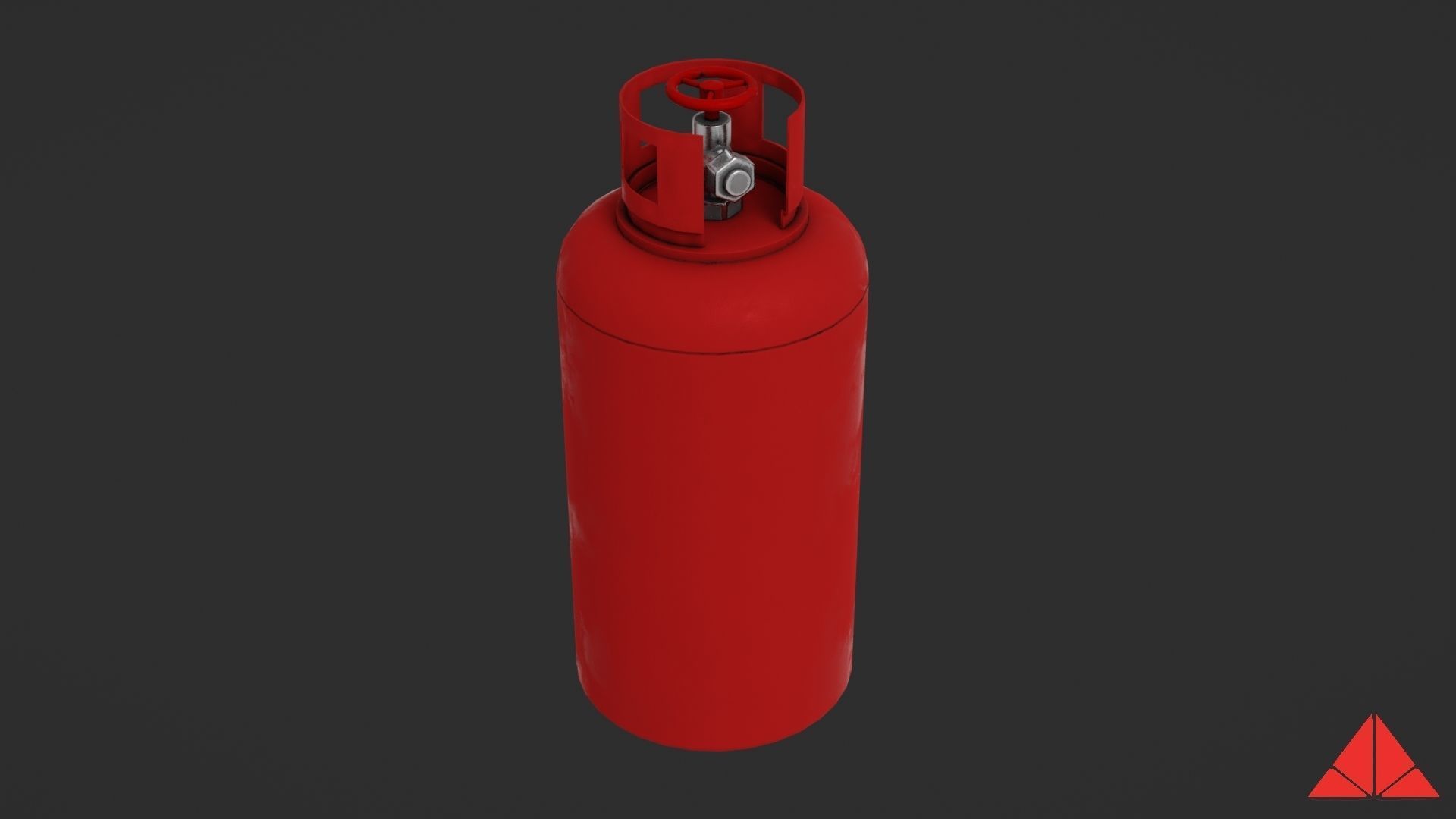 Gas tank Low-poly 3D model_7