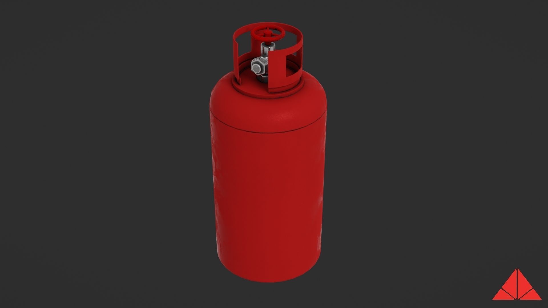 Gas tank Low-poly 3D model_3
