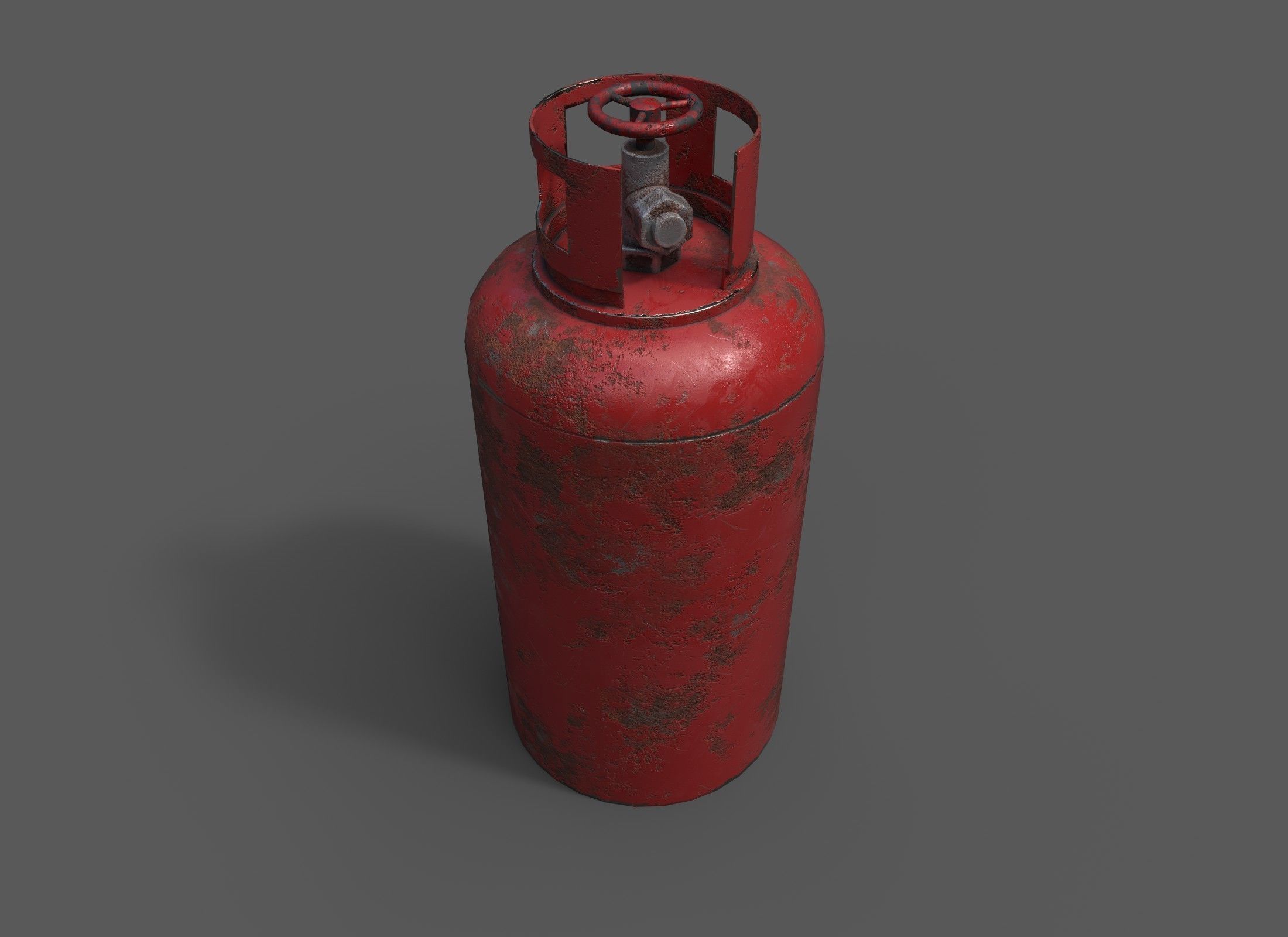 Gas tank Low-poly 3D model_1