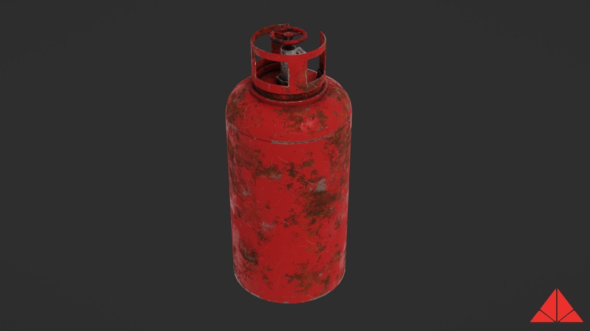 Gas tank Low-poly 3D model_12