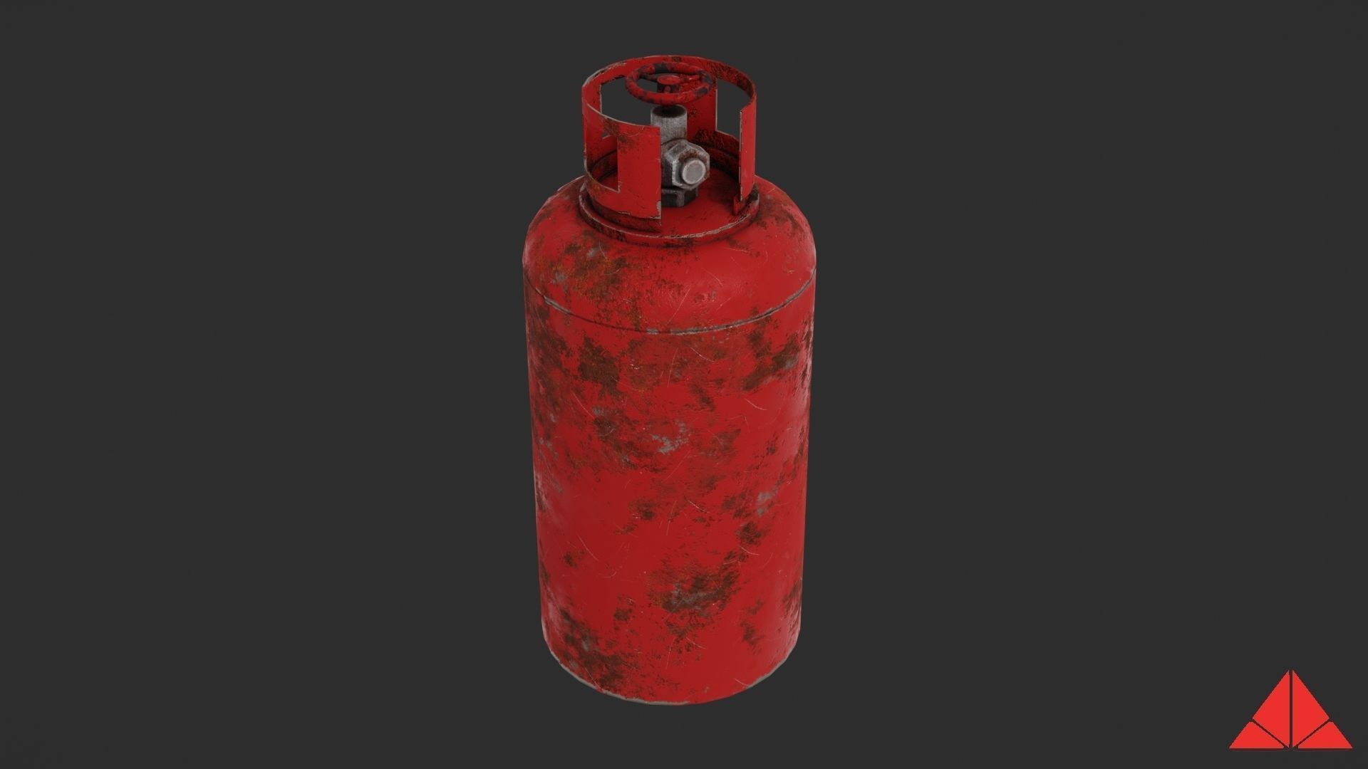 Gas tank Low-poly 3D model_7