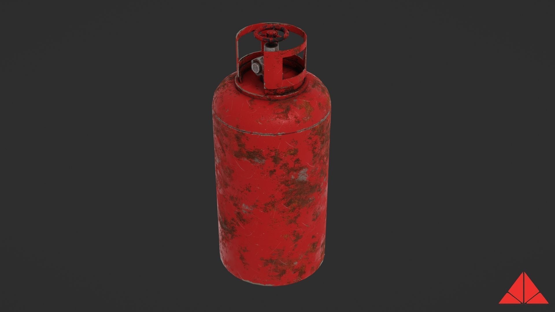 Gas tank Low-poly 3D model_20