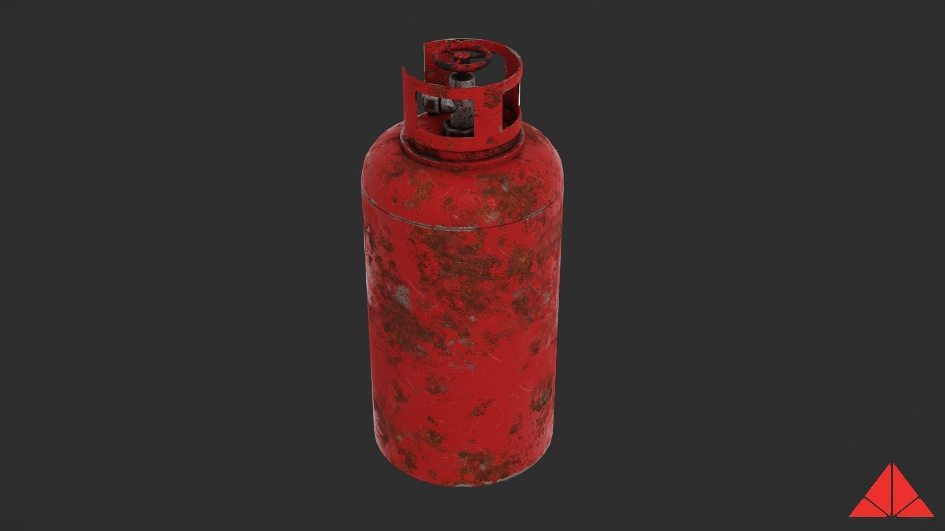 Gas tank Low-poly 3D model_16