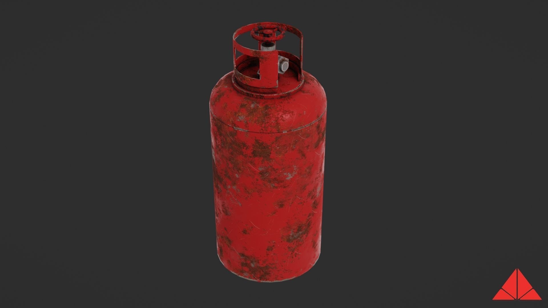 Gas tank Low-poly 3D model_8