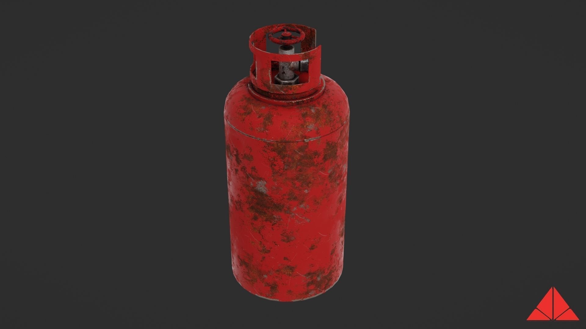 Gas tank Low-poly 3D model_10