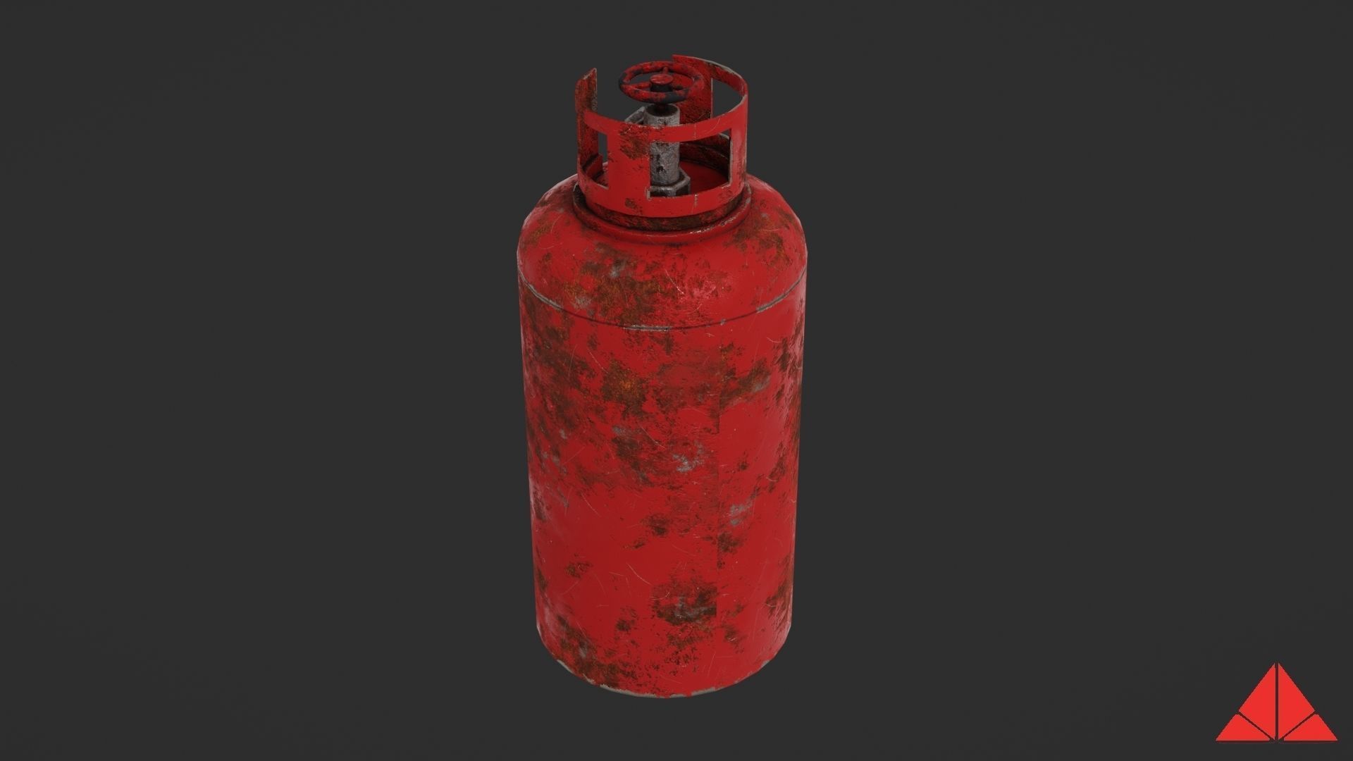 Gas tank Low-poly 3D model_14