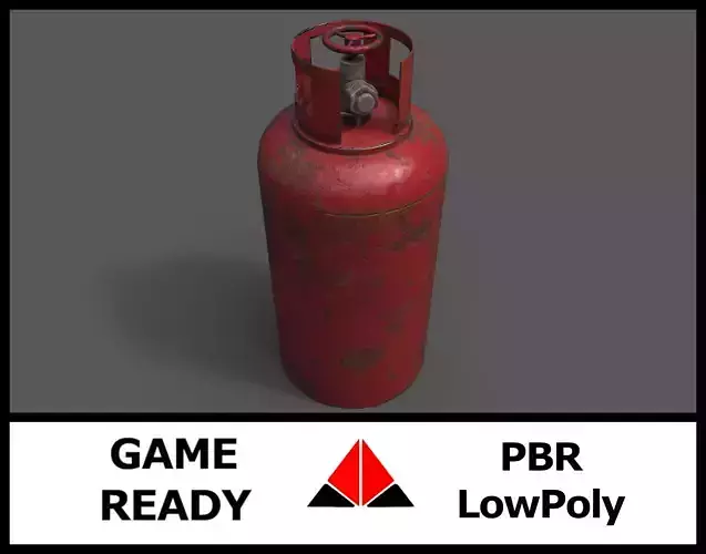 Gas tank Low-poly 3D model