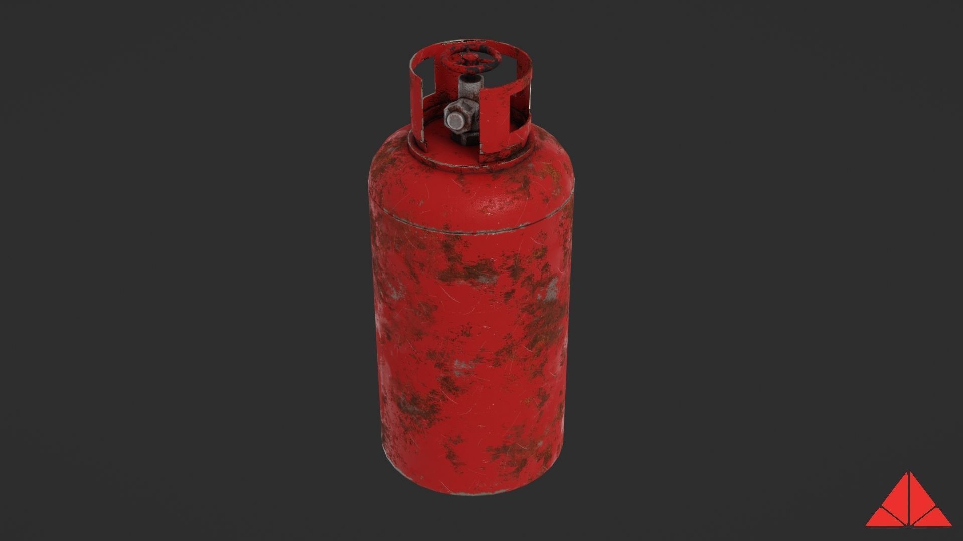 Gas tank Low-poly 3D model_4
