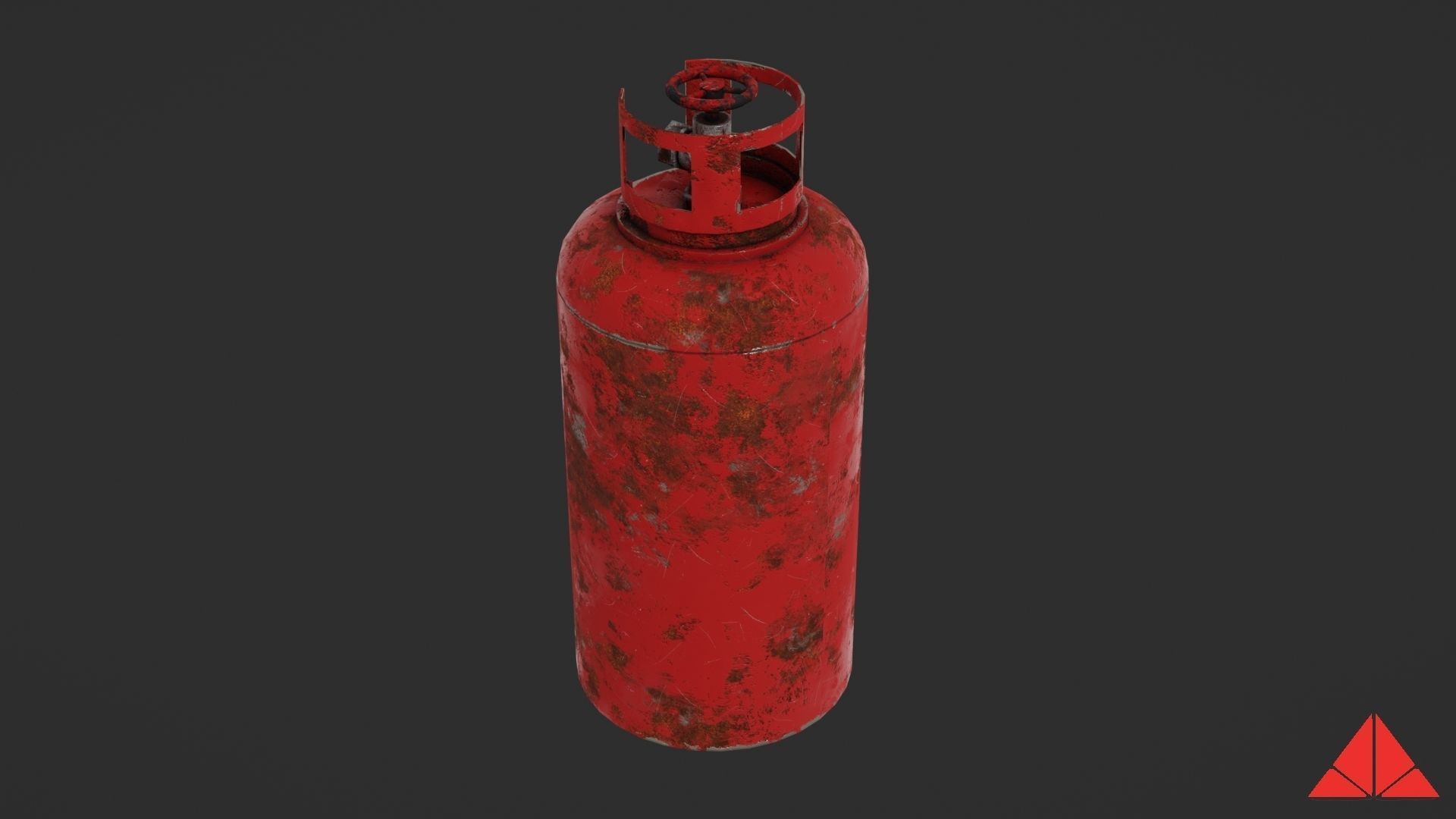 Gas tank Low-poly 3D model_15